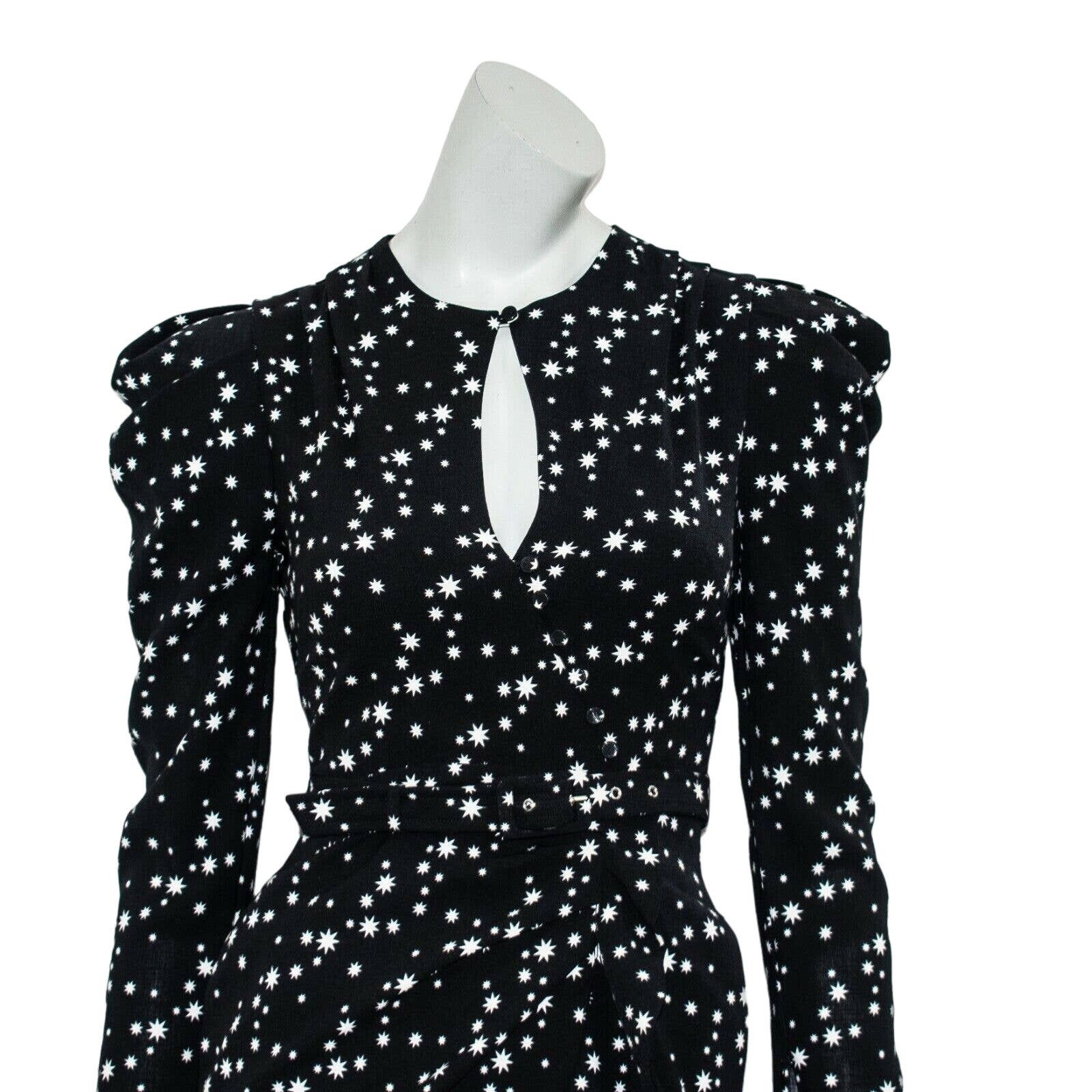 Jonathan Simkhai Jonathan Simkhai Star Print Wrap Dress Black size 0 NWT $465 Size XS / US 0-2 / IT 36-38 - 9 Thumbnail