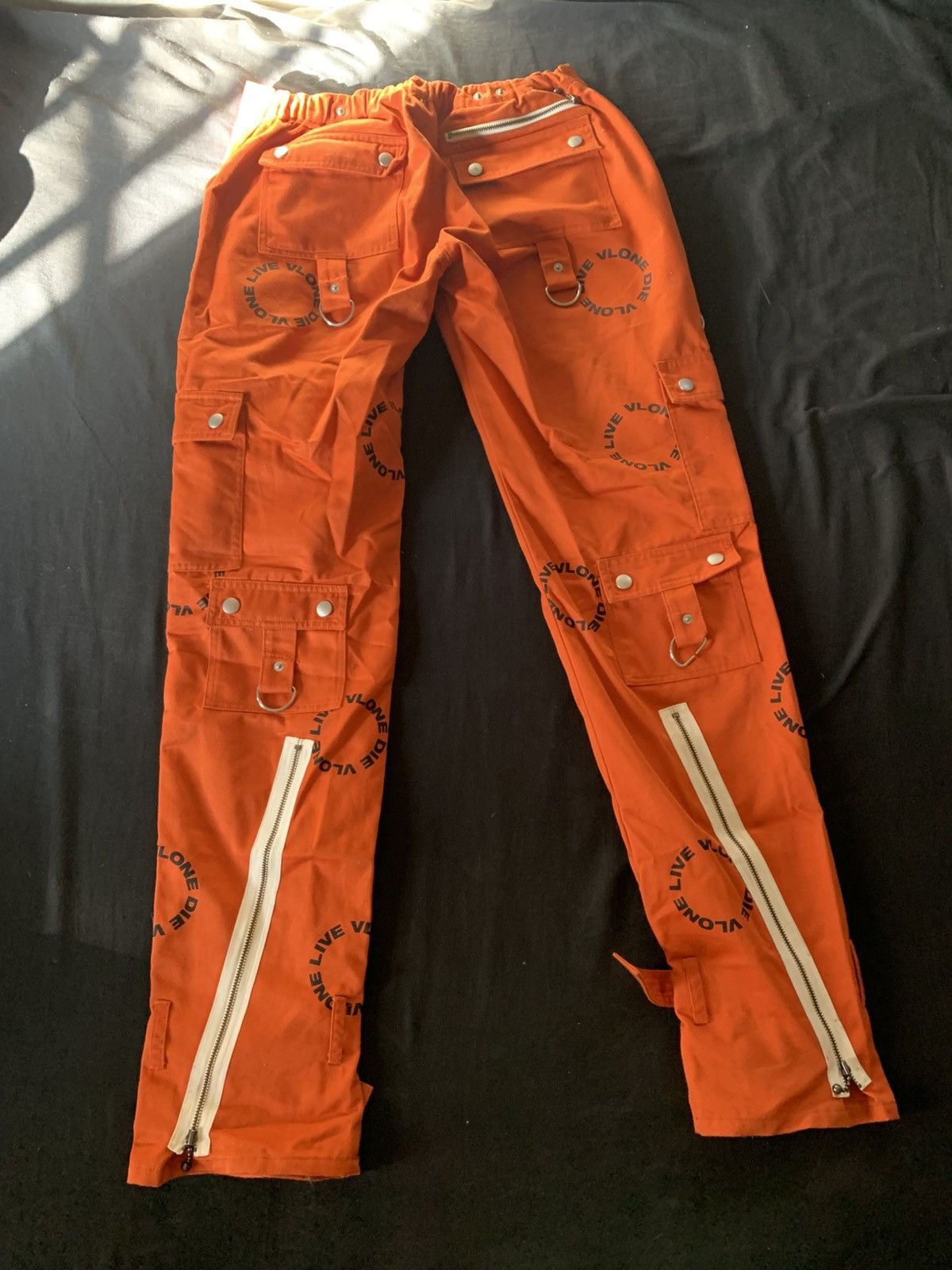 Vlone VLONE Orange Bondage Cargo Pants Size US 33 - 2 Thumbnail