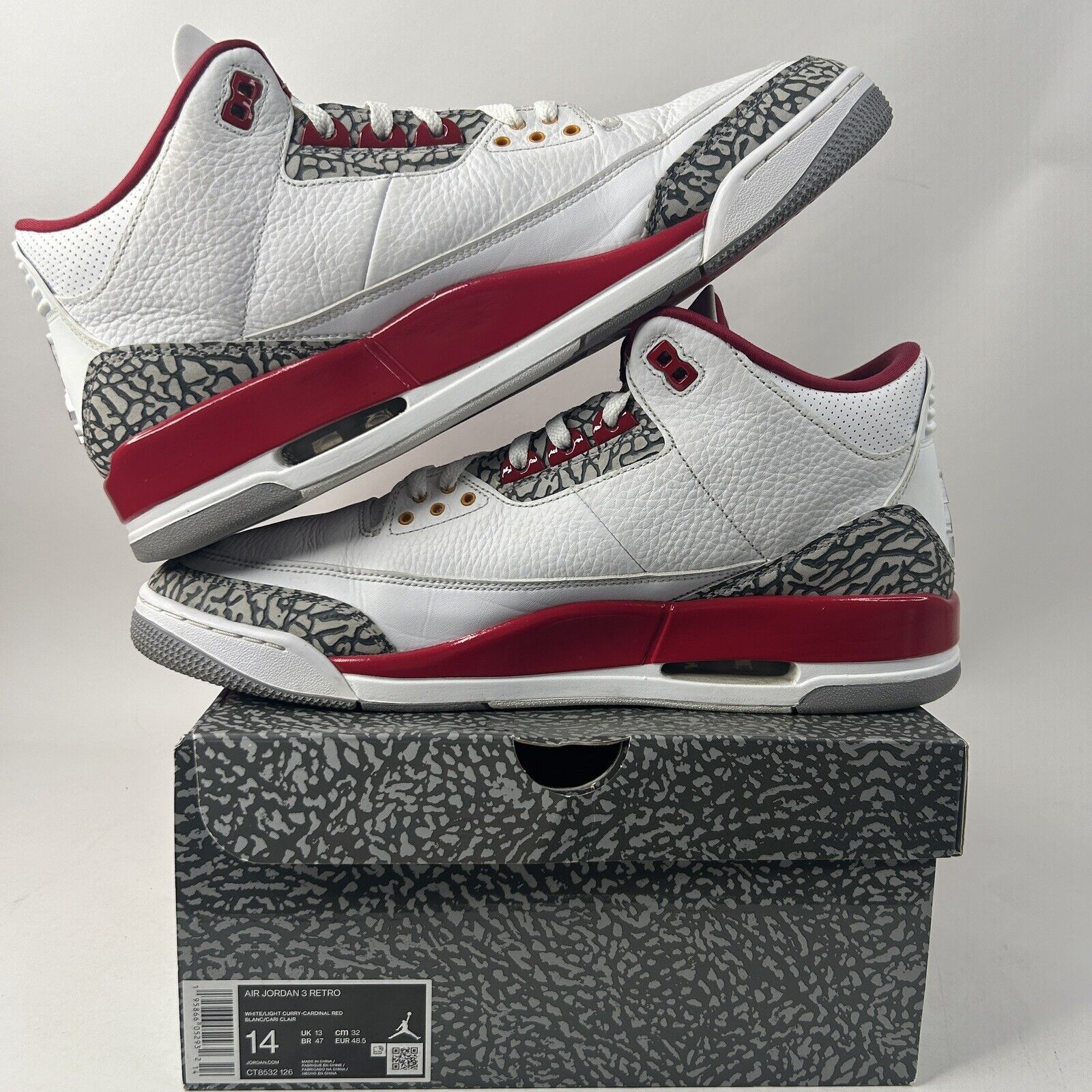 Nike Nike Shoes Air Jordan 3 Retro “Cardinal Red” 2024 Size US 14 / EU 47 - 3 Thumbnail