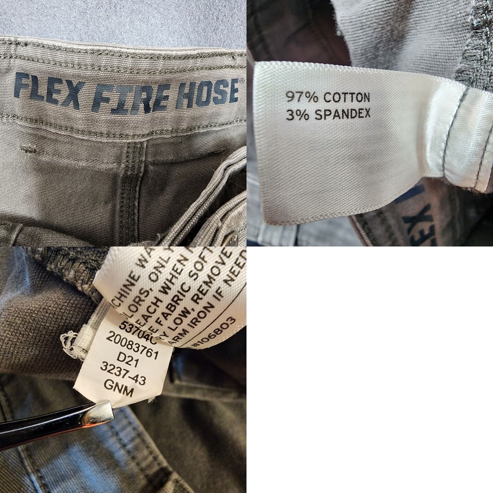 Duluth Trading Company Duluth Trading Mens Pants 36x30 Flex Fire Hose Cargo Painter Workwear Gray Front Flat cargo Straight Mens Size US 36 / EU 52 - 8 Thumbnail