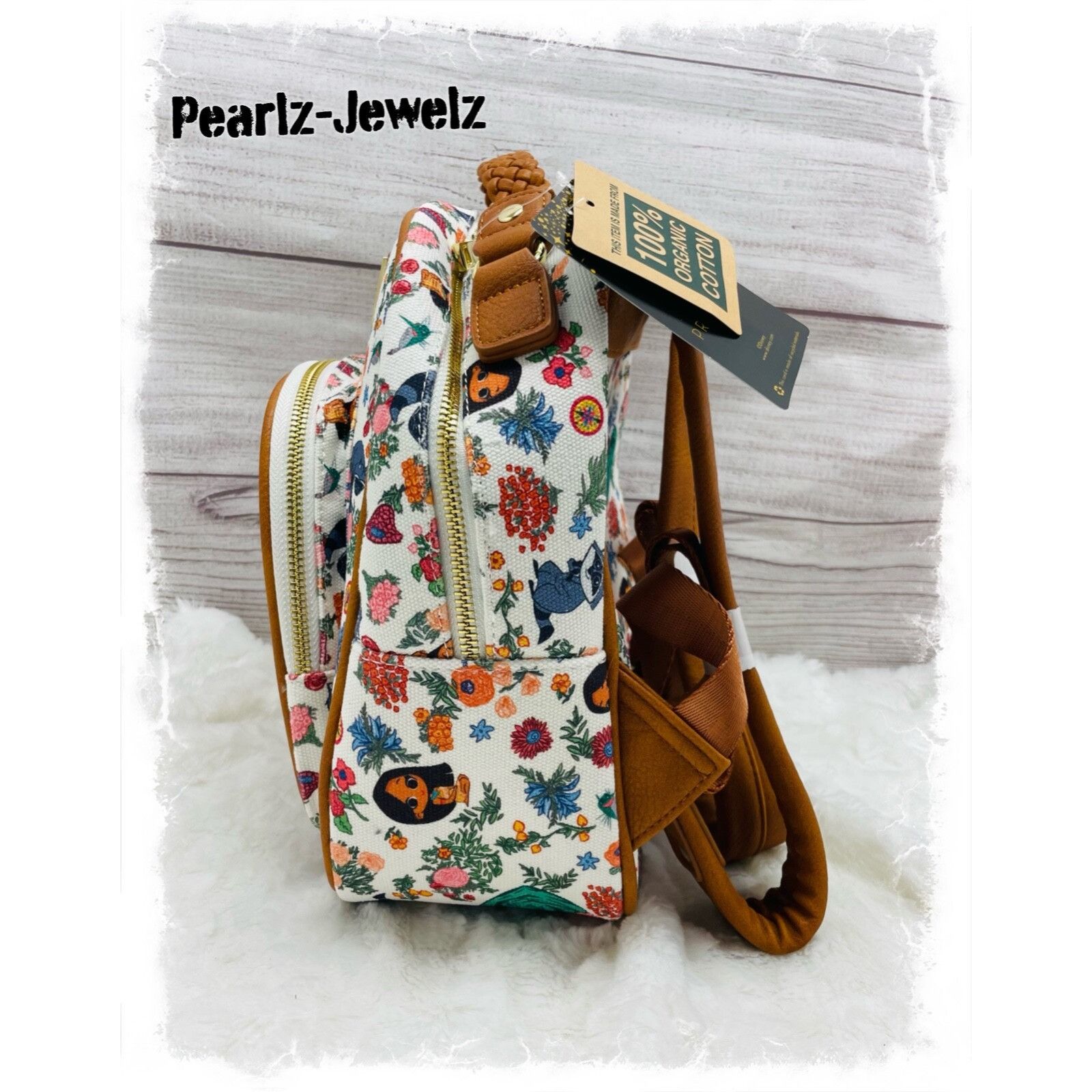 Disney Her Universe Pocahontas Chibi Meeko Flit Floral Backpack Box Size ONE SIZE - 2 Thumbnail
