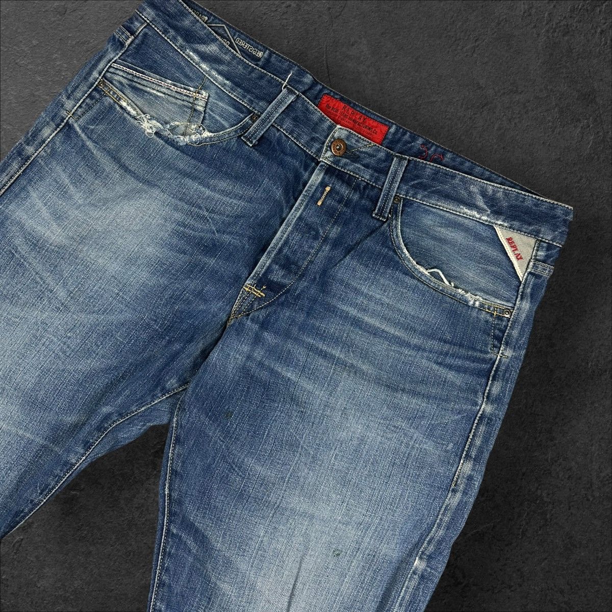 Replay × Vintage Vintage Replay The Blue Jeans Manufacture Denim Pants Size US 36 / EU 52 - 7 Thumbnail