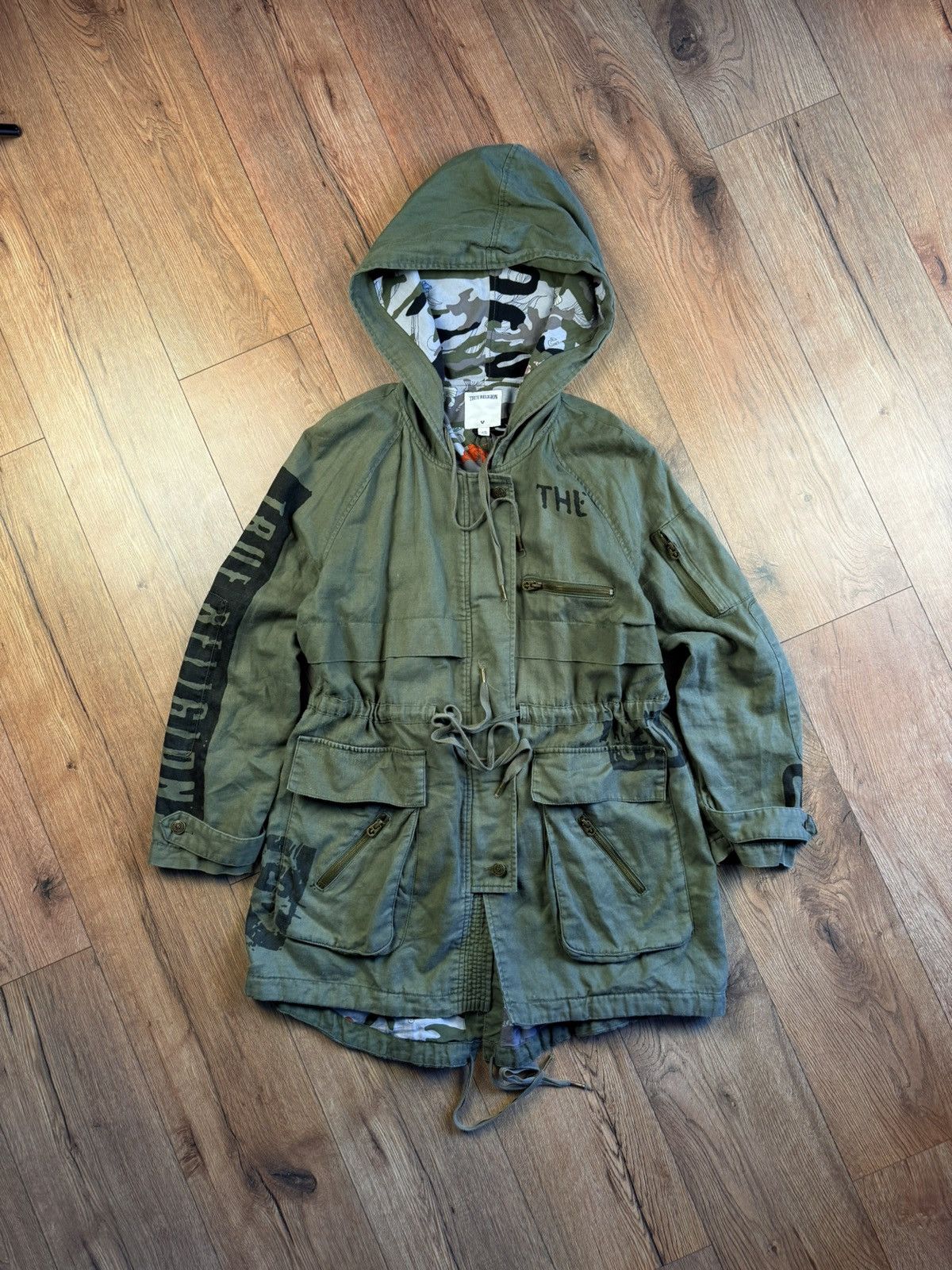 True Religion True Religion Womens Military Parka Green Jacket L Size L / US 10 / IT 46 - 1 Thumbnail
