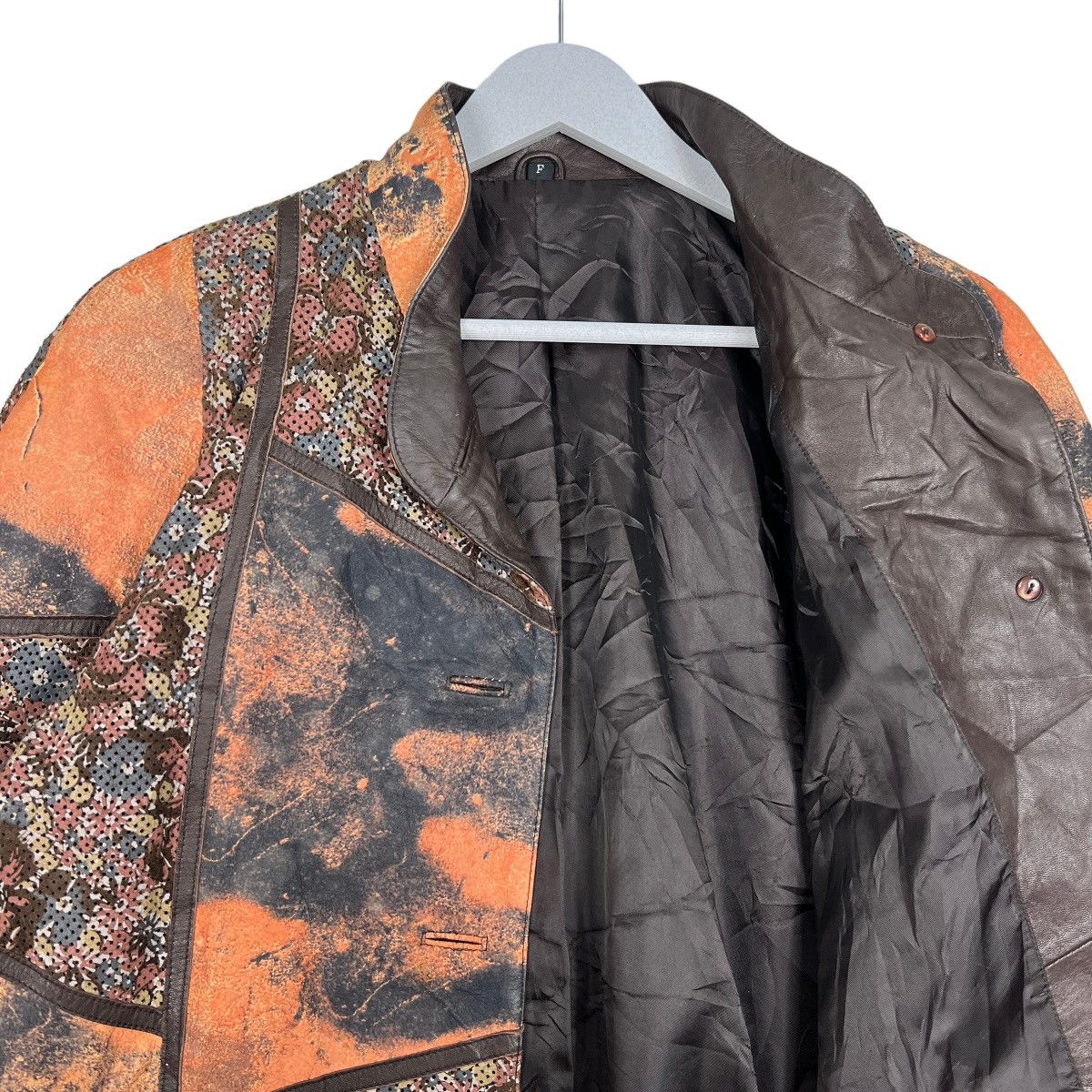 Japanese Brand 🔥 RARE VINTAGE PATCHWORK LEATHER JACKET NICE DESIGN Size US M / EU 48-50 / 2 - 10 Thumbnail