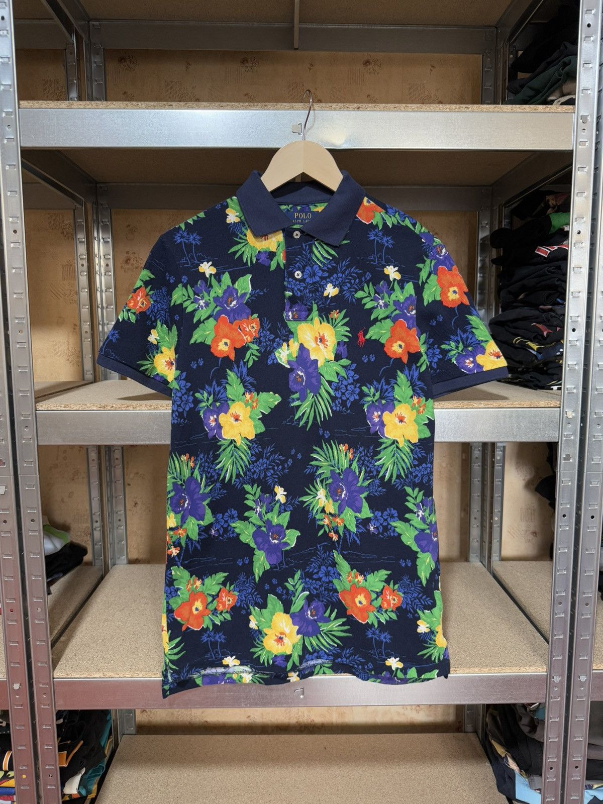 Polo Ralph Lauren × RRL Ralph Lauren × Rugby Ralph Lauren Vintage Polo Ralph Lauren Floral Flowers Polo T-Shirt Size US M / EU 48-50 / 2 - 1 Thumbnail