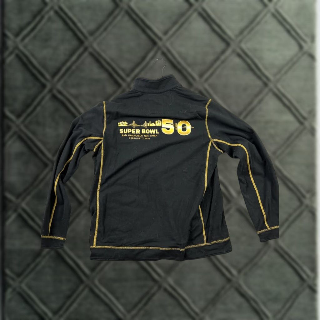 Tommy Bahama Tommy Bahama Sweater Mens 1/4 Zip Crew Neck Gold Black 50 Sweatshirt Knit Cotton Pullover M Adults Mens Size US M / EU 48-50 / 2 - 1 Thumbnail
