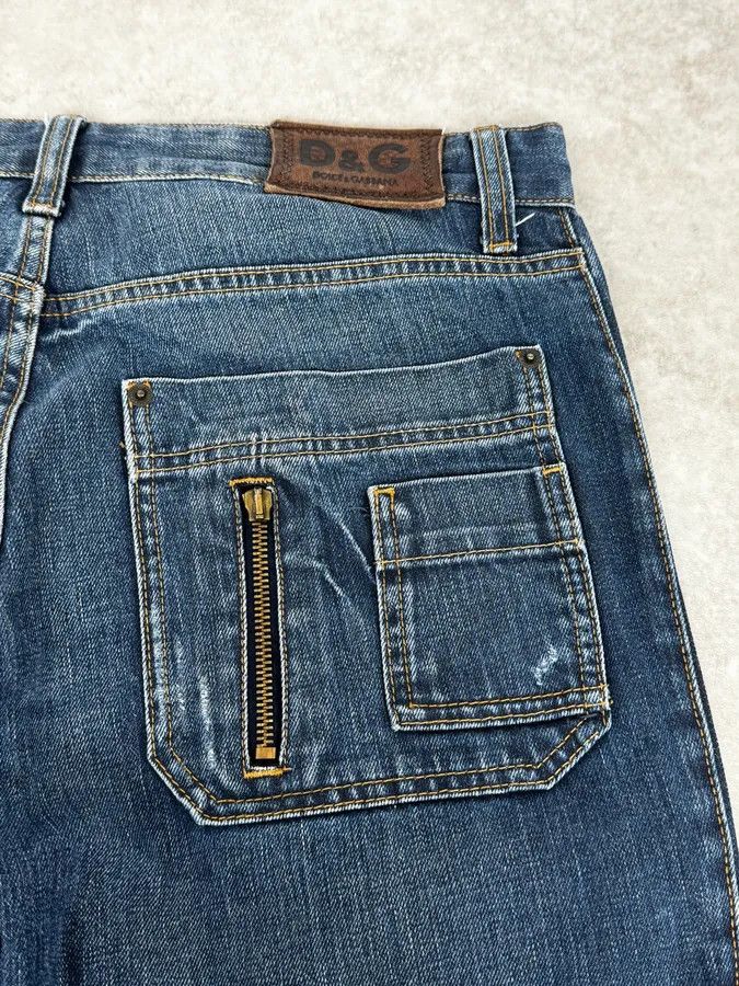 Dolce & Gabbana FW06 Dolce & Gabbana Blue Flat Pockets Jeans Size US 33 - 9 Thumbnail