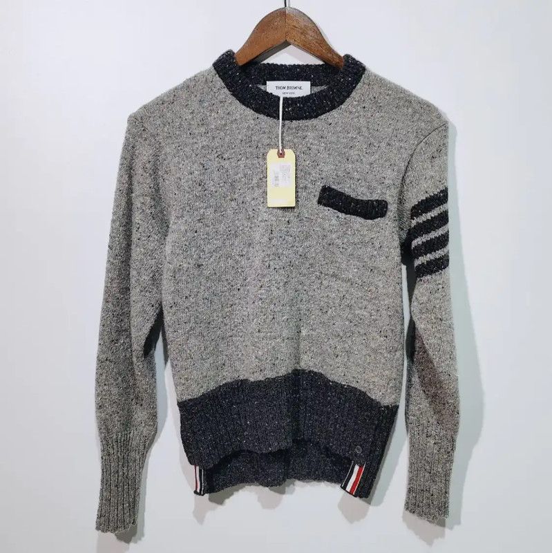 Thom Browne Thom Browne Dark Gray Wool Sweater for Women 0089 Size M / US 6-8 / IT 42-44 - 1 Thumbnail