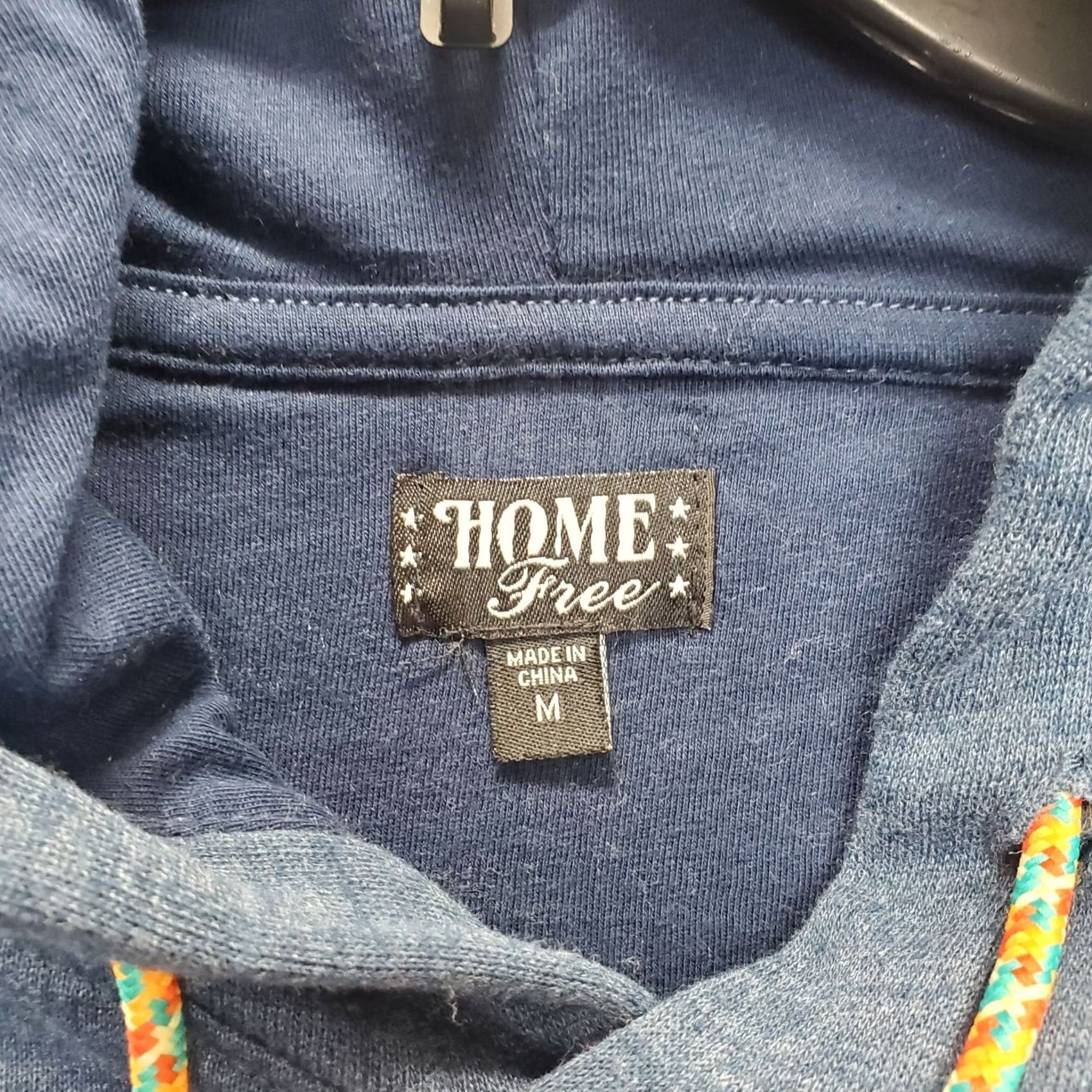 Vintage Home Free Hoodie Mens Size M Navy Buckeye State Raglan Sleeve Drawstring Shirt Size US M / EU 48-50 / 2 - 6 Thumbnail