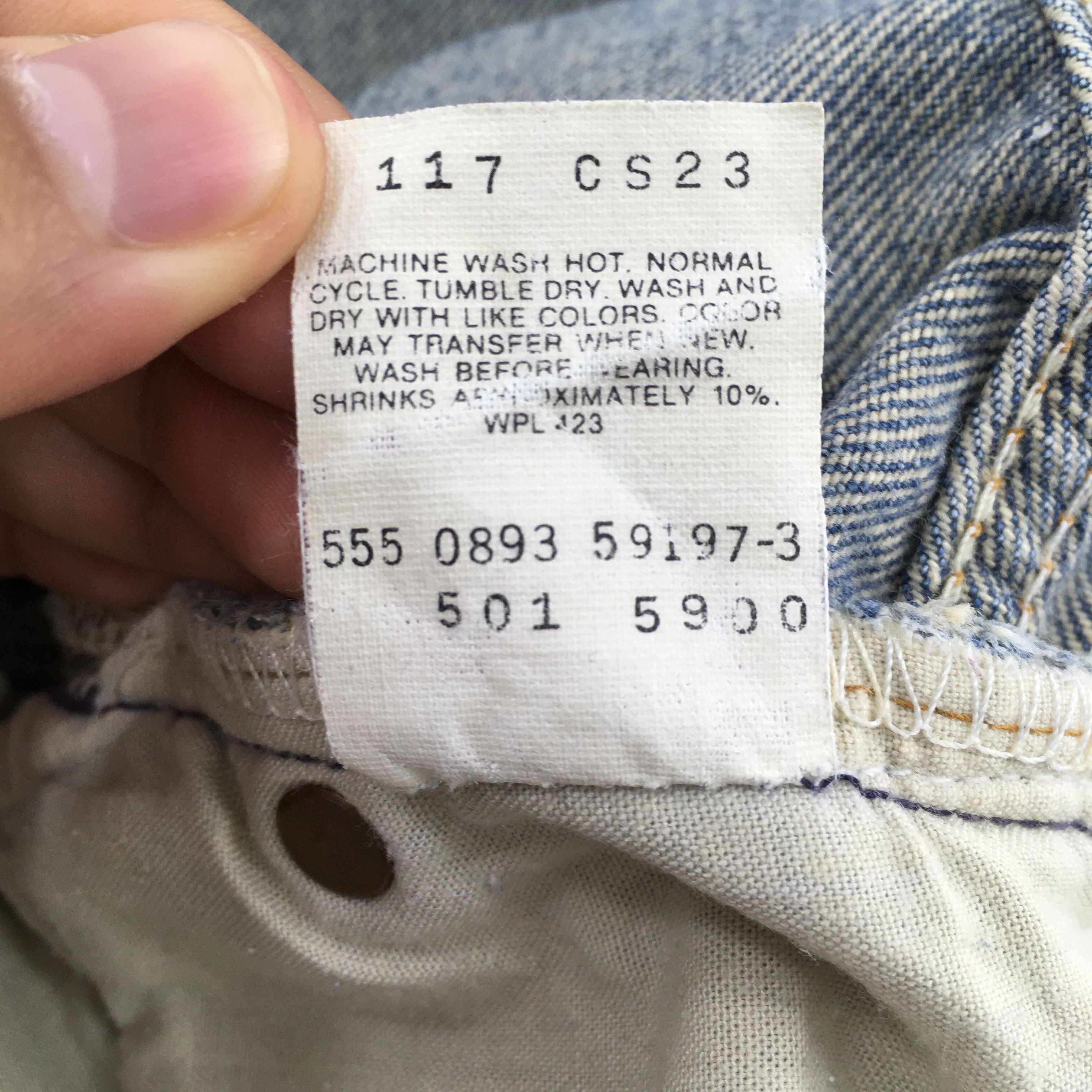 Levi's Size 30x31 Vintage 90s Levi's 501 Faded Blue Jeans S322 Size US 30 / EU 46 - 14 Thumbnail
