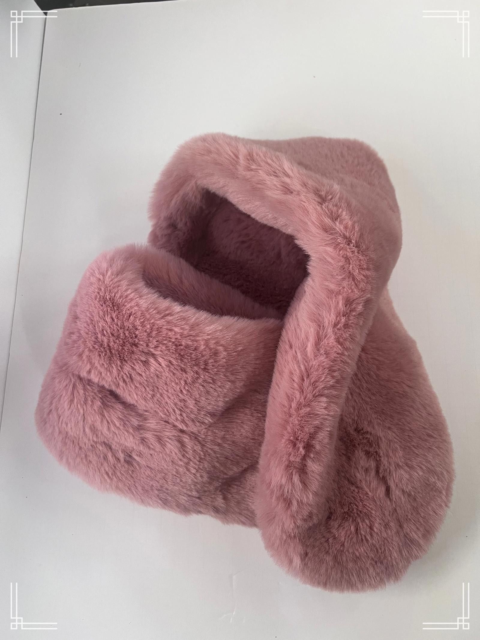 Designer INC International Concepts Faux Fur Scarf, Blush Pink Size ONE SIZE - 6 Thumbnail