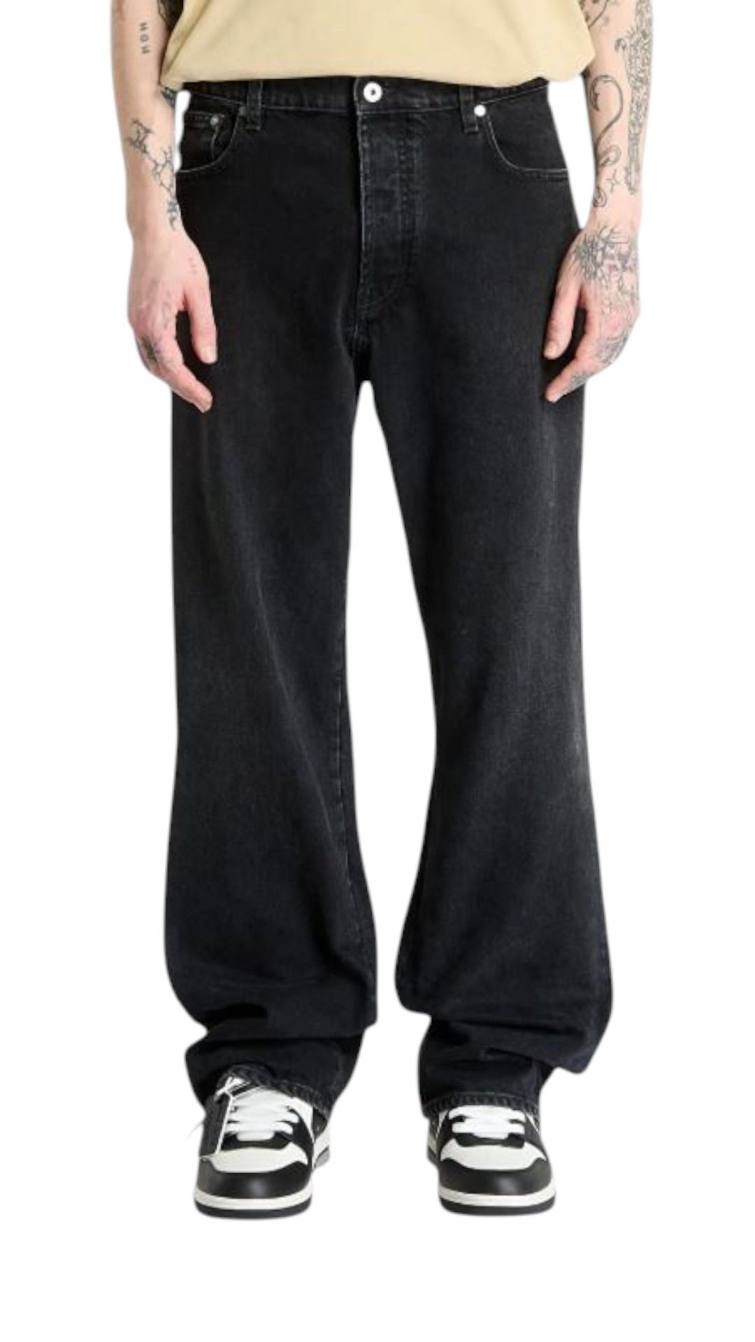 Off-White DIAG OUTL W34 Black Regular Denim Button Jeans 86812 Size US 34 / EU 50 - 4 Thumbnail