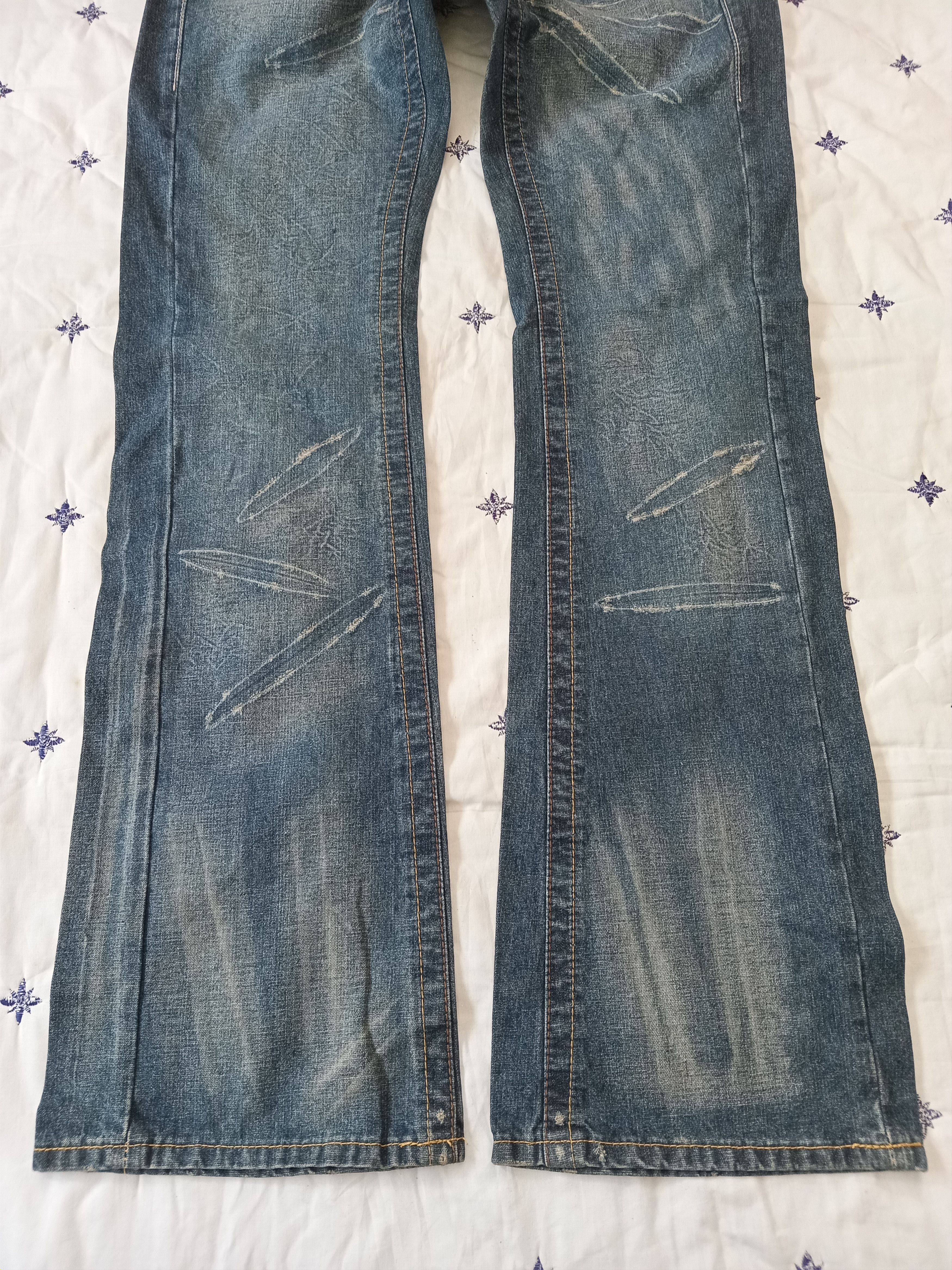 Replay × Vintage Vintage💥REPLAY Distressed Flare Jeans Size 30" / US 8 / IT 44 - 6 Thumbnail