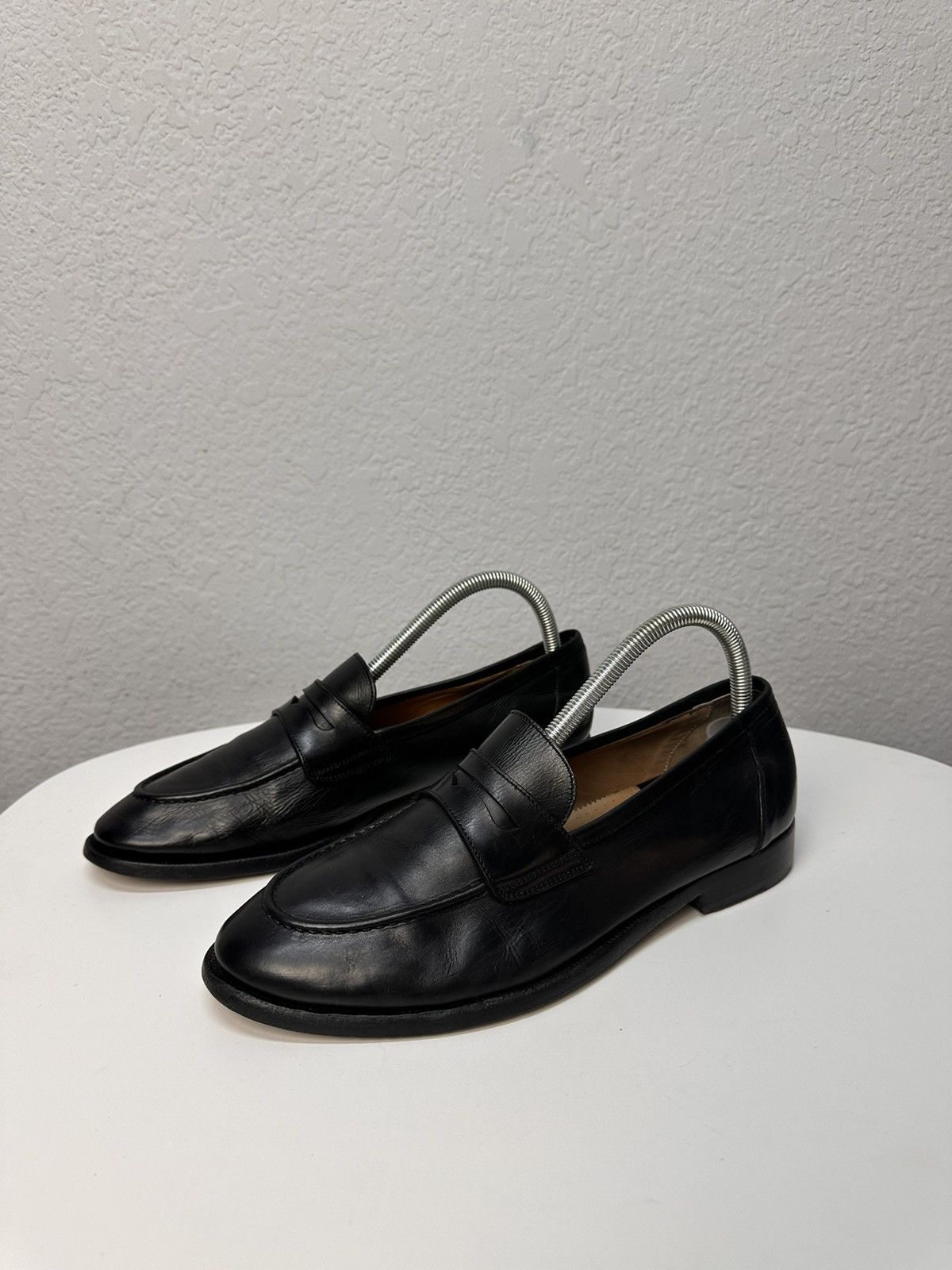 Silvano Sassetti Silvano Sassetti Shoes Blac Leather Loafers Italy Handmade Size US 7 / EU 40 - 2 Thumbnail