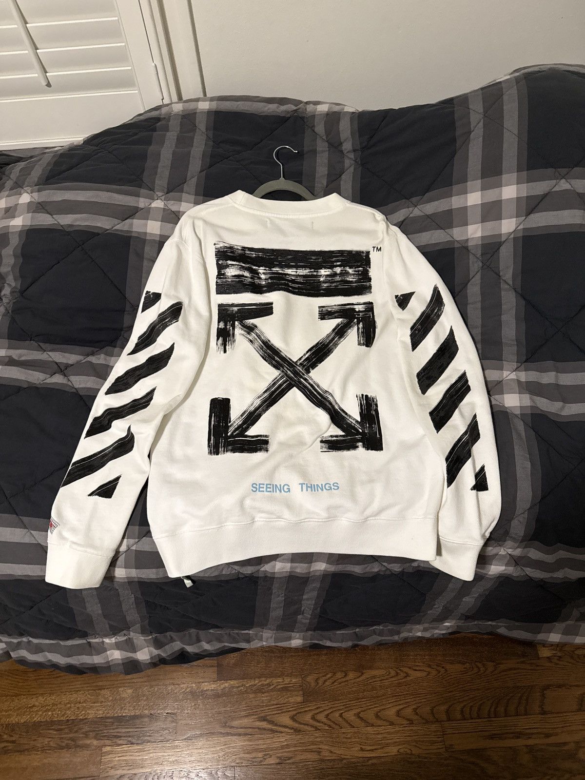 Off-White Off-white crewneck cotton crewneck Size US L / EU 52-54 / 3 - 4 Thumbnail