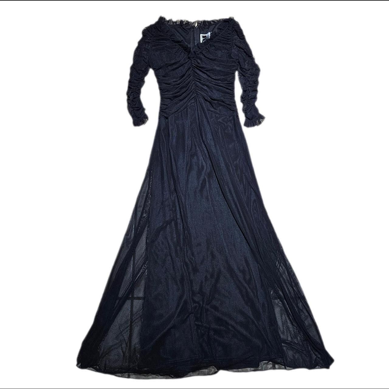 90s whimsigoth dress 90s Whimsigoth Floral Gown (S)