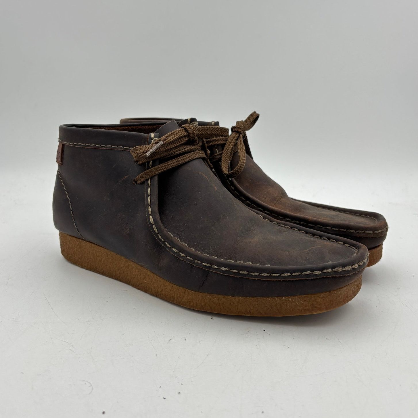Clarks Clarks Shacre Boots Men's 10.5M Brown Leather Chukka Boots Size US 10.5 / EU 43-44 - 1 Thumbnail