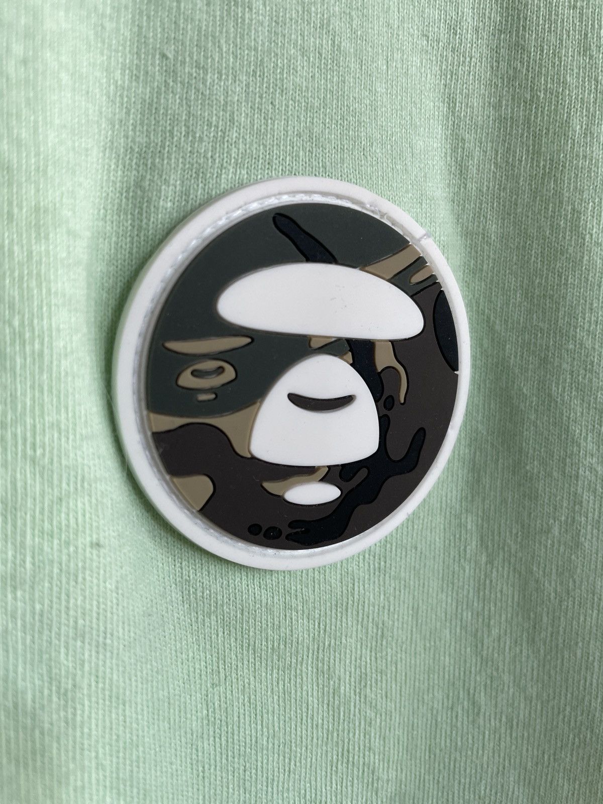 Aape × Bape × Nowhere A Bathing Ape AAPE Green Rubber Ape Camo Tee Size US L / EU 52-54 / 3 - 4 Thumbnail