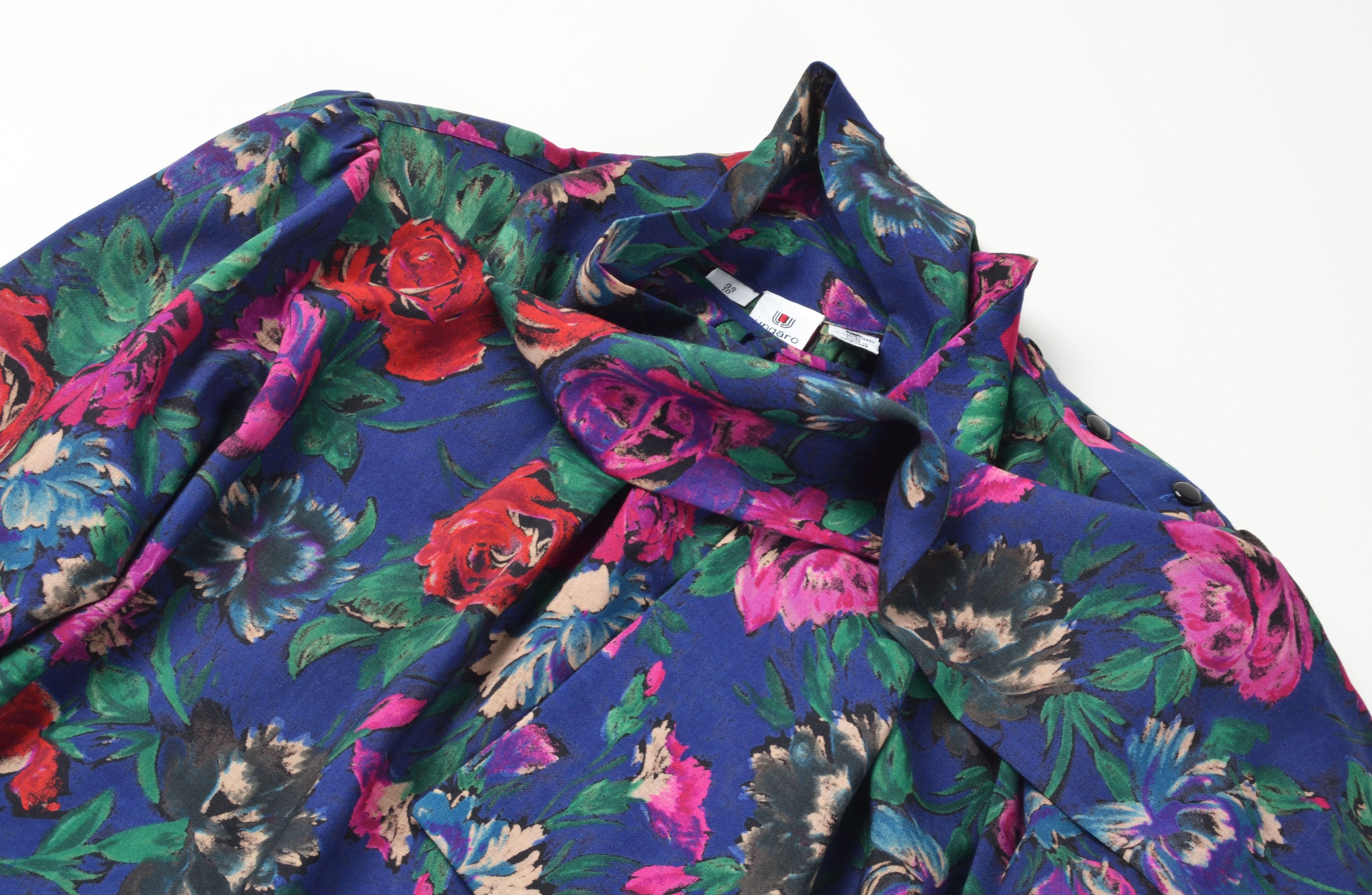 Ungaro Paris Vintage Ungaro Ter Floral Pussy Bow Secretary Midi Dress Size M / US 6-8 / IT 42-44 - 5 Thumbnail