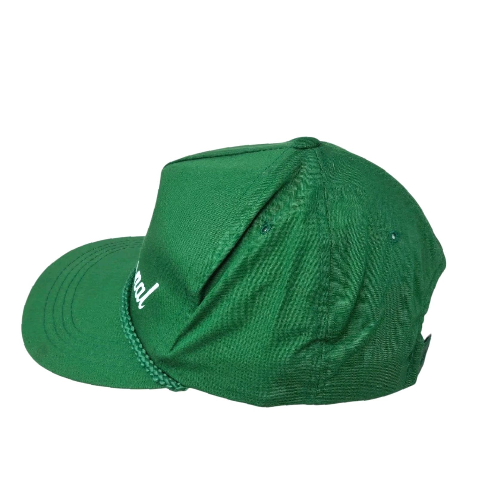 Vintage VTG Yupoong Trucker Hat Cap Adjustable Cotton Green 1990s Kalamazoo MI Advertising Rope International Paper Belt? Size ONE SIZE - 5 Thumbnail