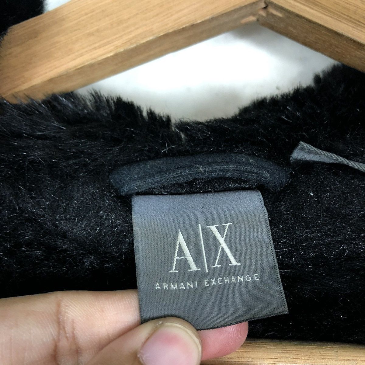 Armani Exchange 📌CROPPED BIKER JACKET ARMANI EXCHANGE MINK FUR LINING Size US XS / EU 42 / 0 - 20 Thumbnail