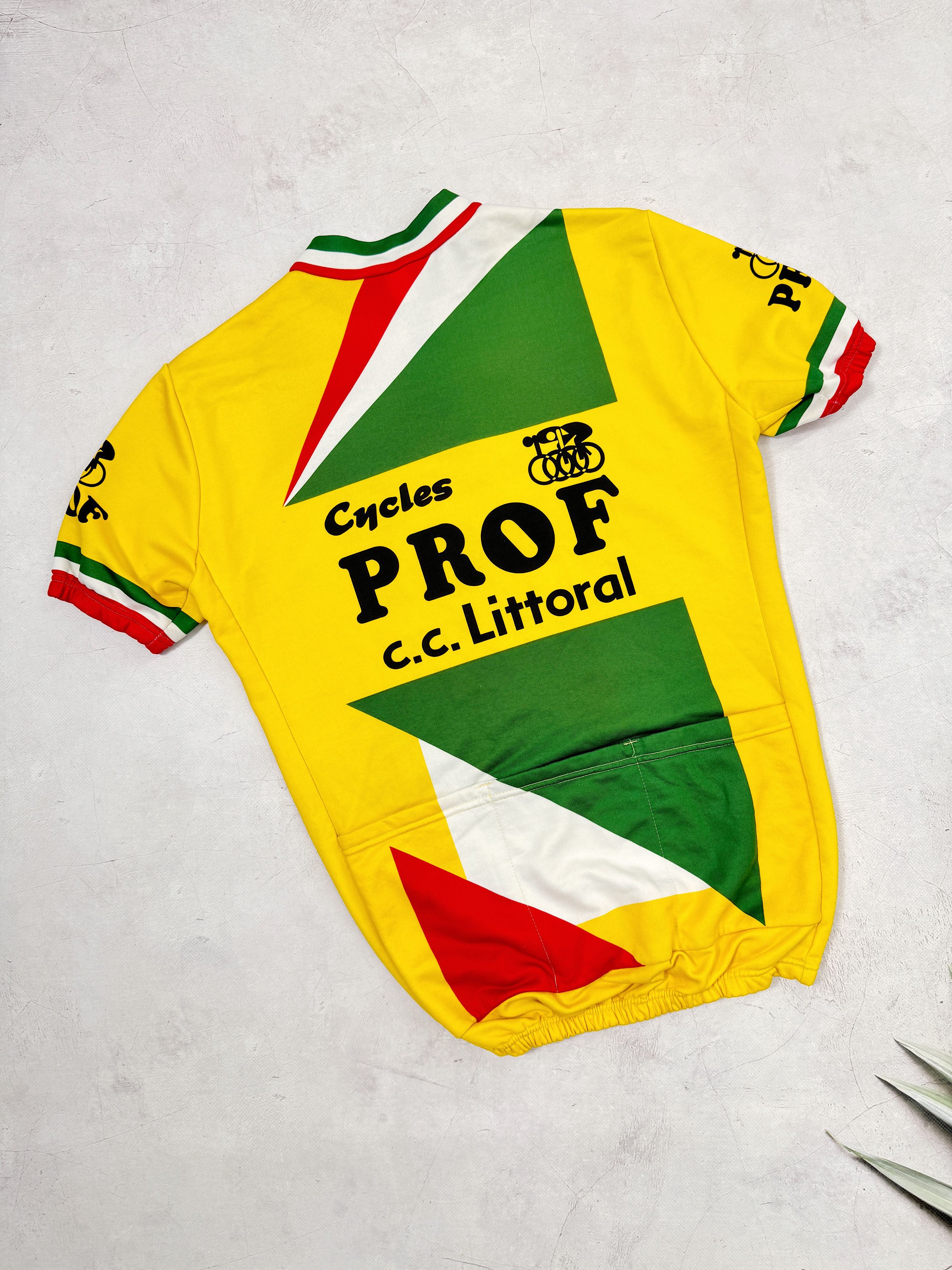 Vintage Vintage Cycling Jersey Prof c.c. Littoral Cycles Size US M / EU 48-50 / 2 - 10 Thumbnail