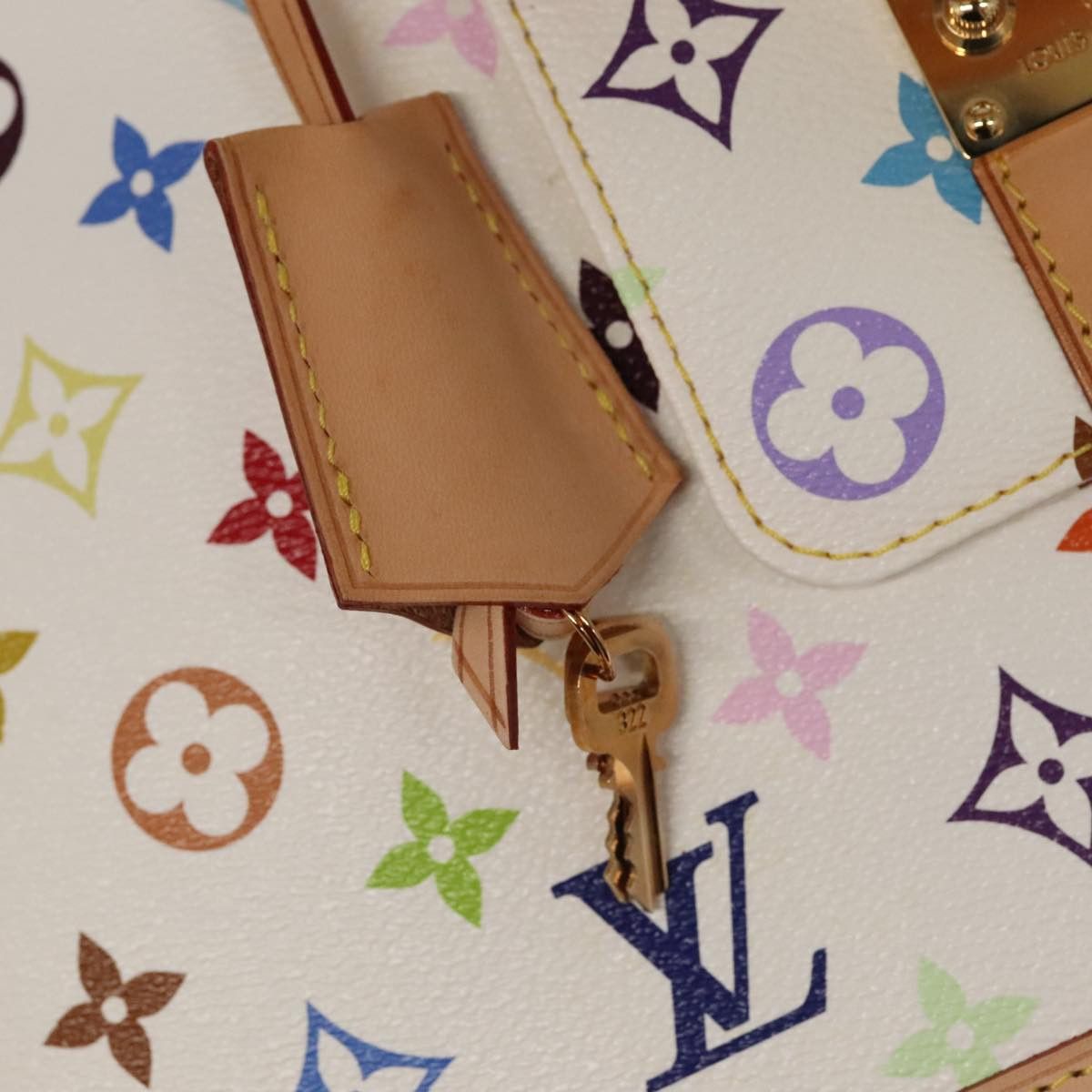 Louis Vuitton LOUIS VUITTON Monogram Multicolor Alma GM Hand Bag White Size ONE SIZE - 9 Thumbnail