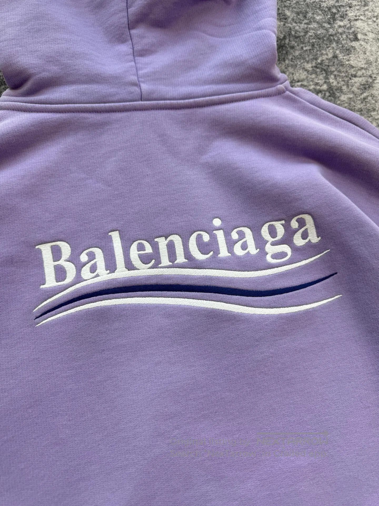 Balenciaga balenciaga lavender embroidered hoodie. Size US S / EU 44-46 / 1 - 5 Thumbnail