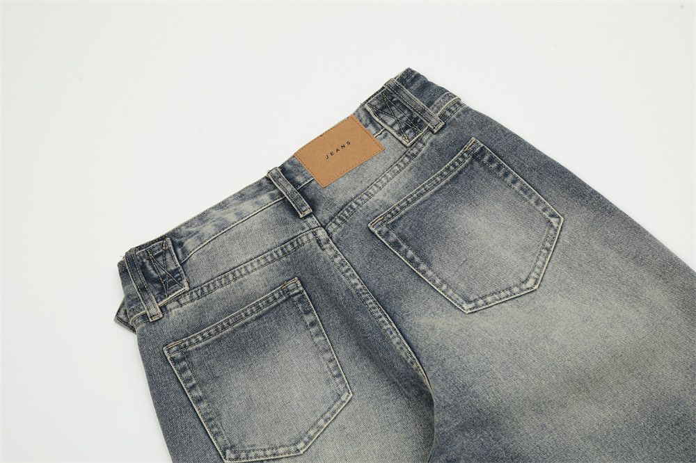 Japanese Brand × Jean Men's retro loose straight washed jeans Size US 32 / EU 48 - 5 Thumbnail