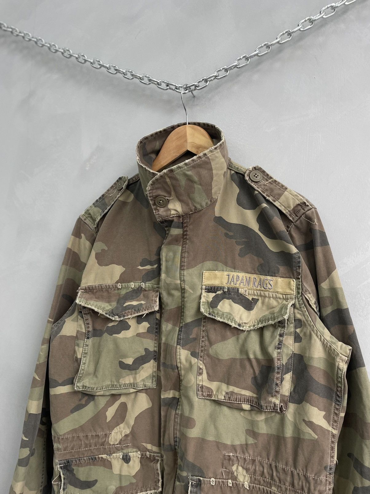 Other Vintage distressed camo Japan Rags kanye west style jacket Size US M / EU 48-50 / 2 - 3 Thumbnail