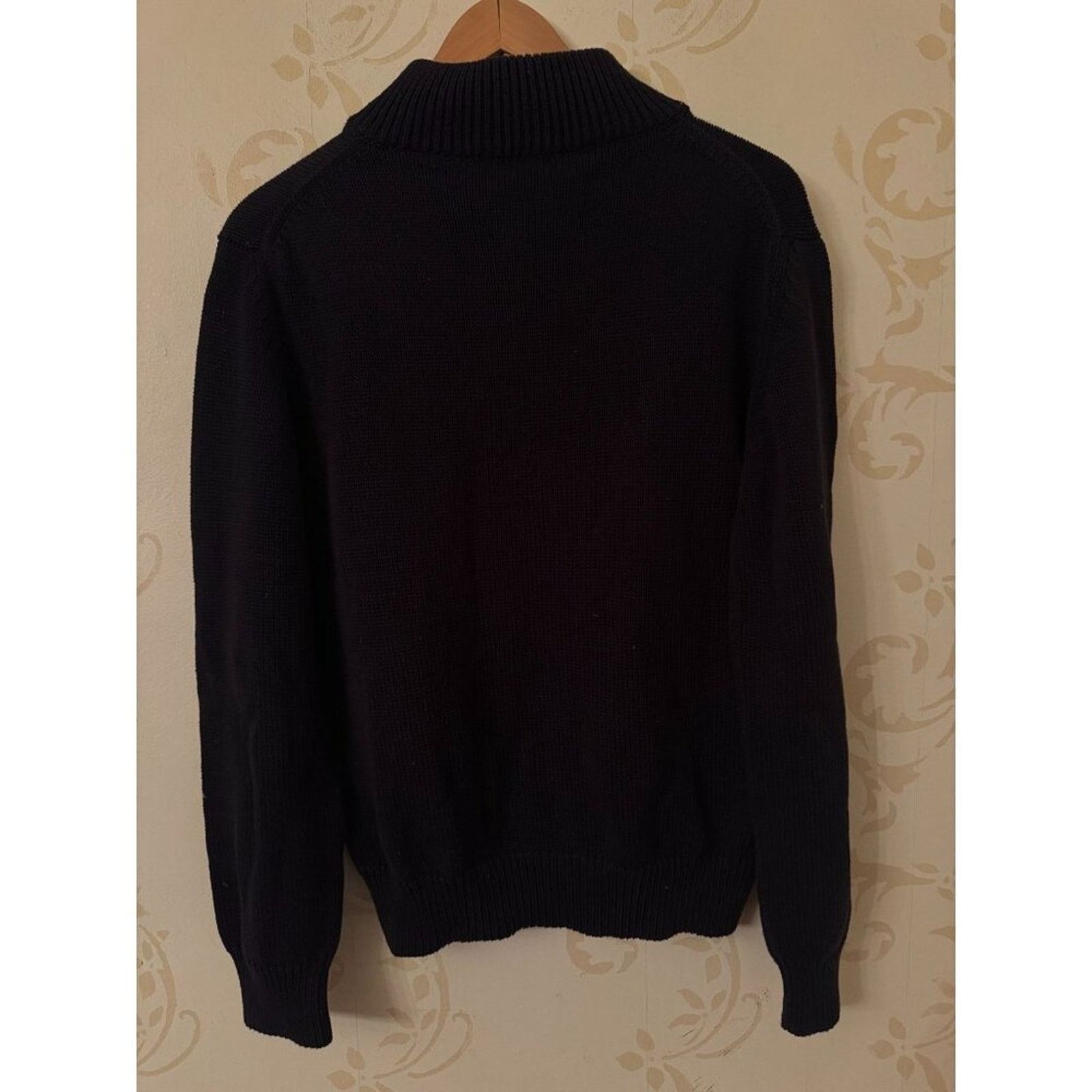 Vintage Italy Men's 48 Gentry Portofino Blue Cotton Full Zip Sweater Size US M / EU 48-50 / 2 - 3 Thumbnail
