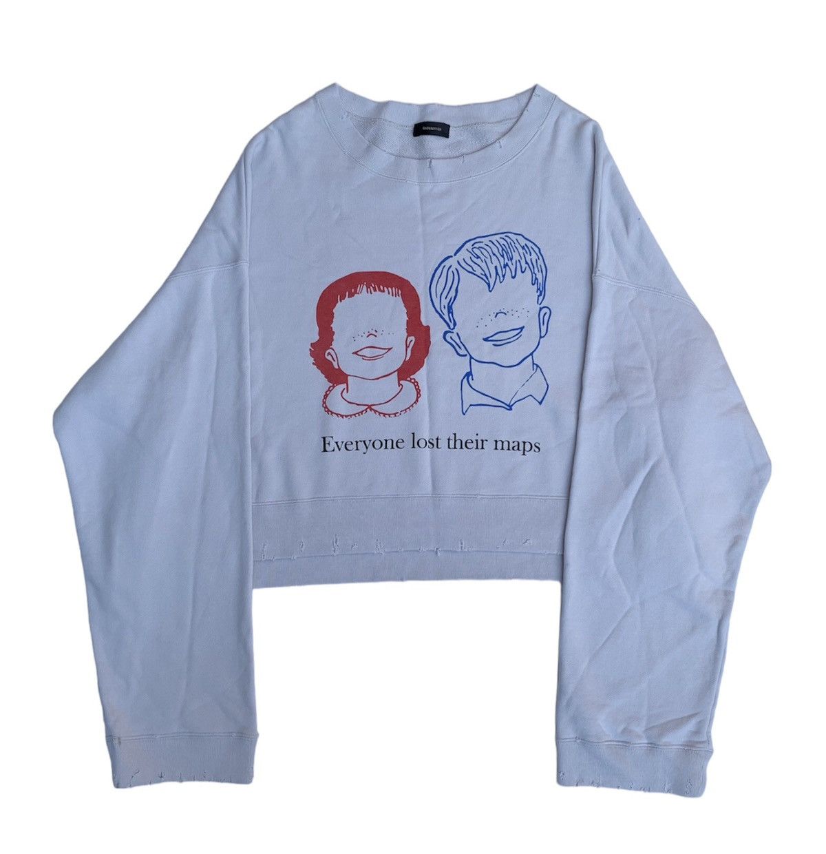 Jun Takahashi Undercover AW17 Everyone Lost Their Maps Cropped Sweatshirt Size US XL / EU 56 / 4 - 3 Thumbnail