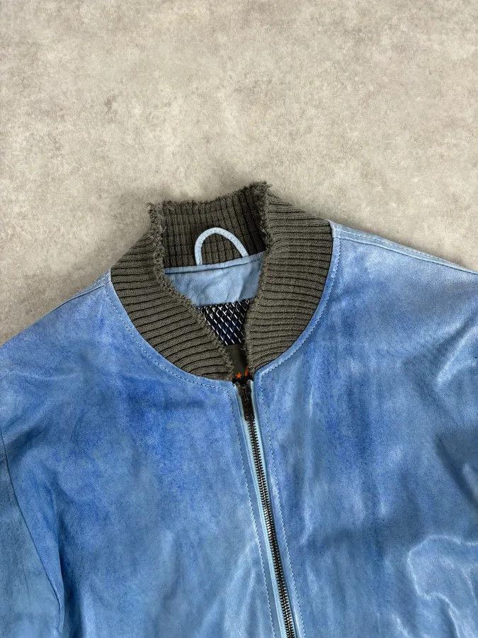 Giorgio Brato Giorgio Brato Baby Blue Faded Leather Jacket Size US M / EU 48-50 / 2 - 4 Thumbnail