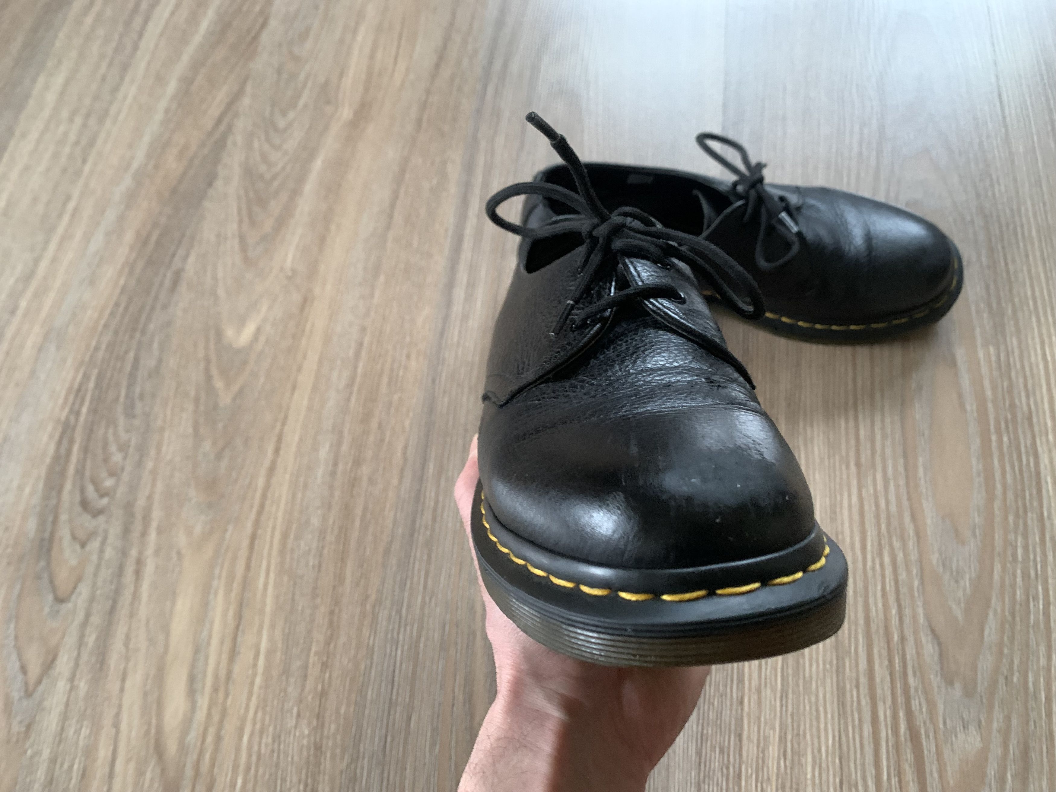 Dr. Martens Dr. Martens 1461 Black Smooth Leather Shoes Size US 6 / EU 39 - 4 Thumbnail