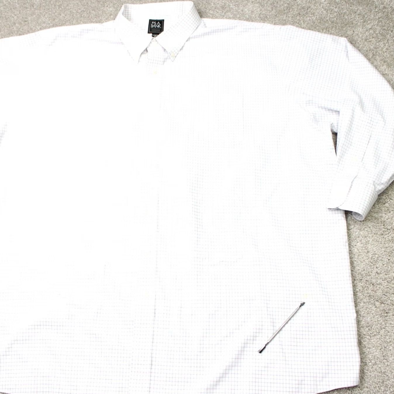 Jos. A. Bank Jos. A. Bank Shirt Mens 20 Blue/White Traveler Traditional Fit Cotton L/S Dress Shirt Size US XXL / EU 58 / 5 - 4 Thumbnail