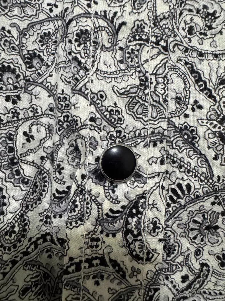 Saint Laurent Paris Saint Laurent Paris Cat Eye扣 Cashew Flower Print Shirt Siz Size US S / EU 44-46 / 1 - 5 Thumbnail