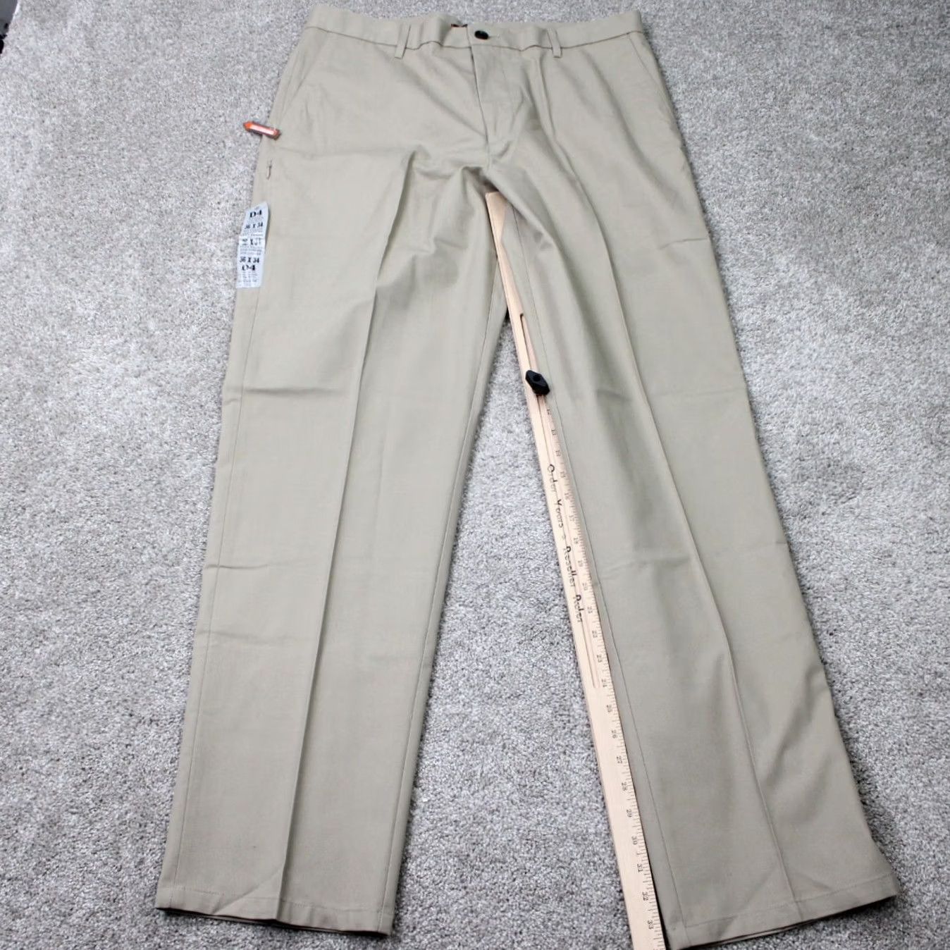Dockers DOCKERS Pants Mens 36x34 Beige Flat Front Khaki Classic Fit NWT Size US 36 / EU 52 - 3 Thumbnail