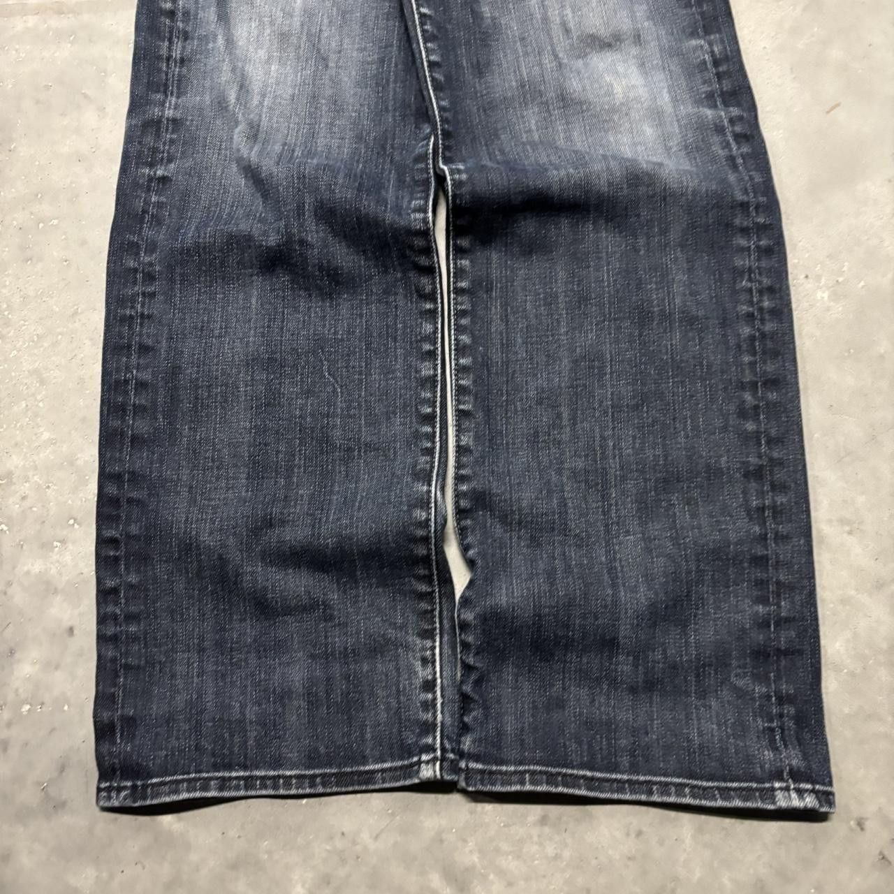 Japanese Brand × Vintage Crazy Vintage Y2K/2000s Grunge Dark Wash Denim Jeans! Size US 33 - 6 Thumbnail