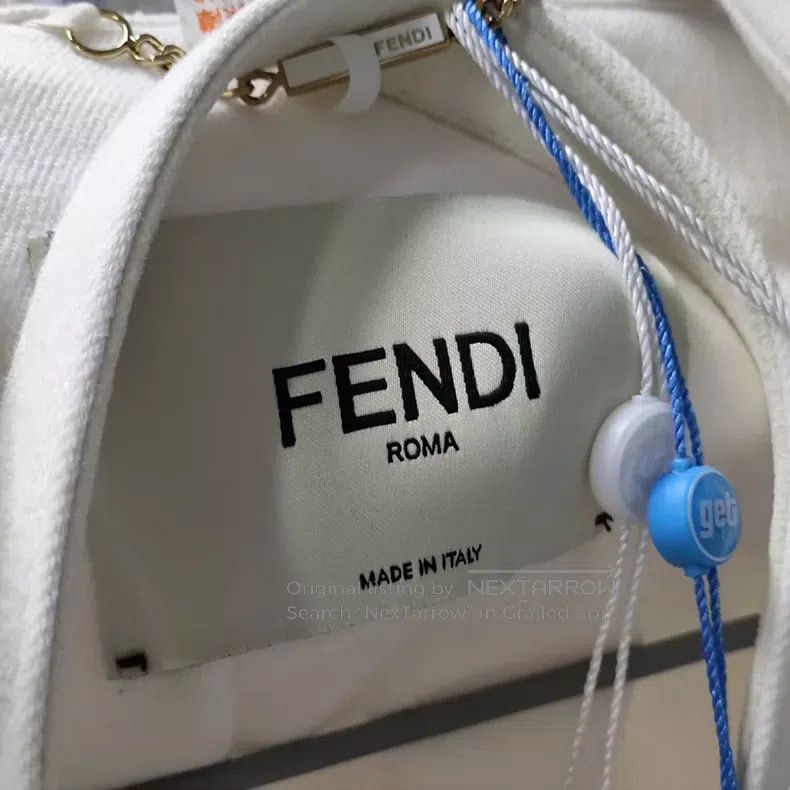 Fendi Fendi White Logo Belt Denim Jacket Size 4XL / US 24-26 - 3 Thumbnail
