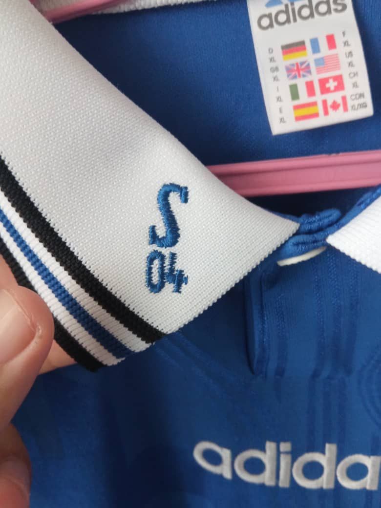 Adidas Schalke 1996-1997 Home Jersey Size US XL / EU 56 / 4 - 8 Thumbnail