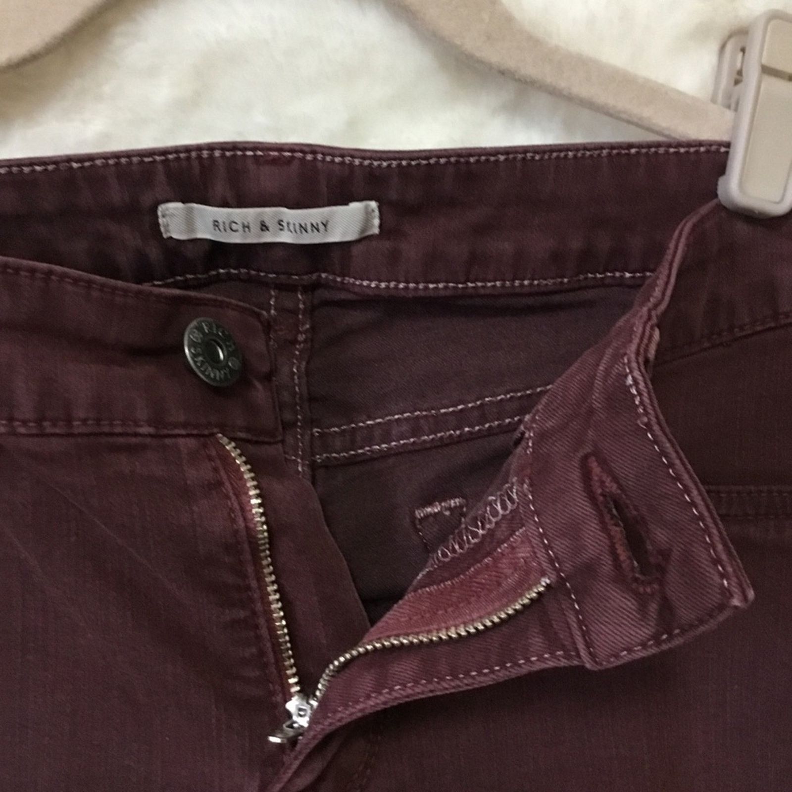 Other Rich & Skinny Wine Skinny Jeans Size 27" / US 4 / IT 40 - 5 Thumbnail