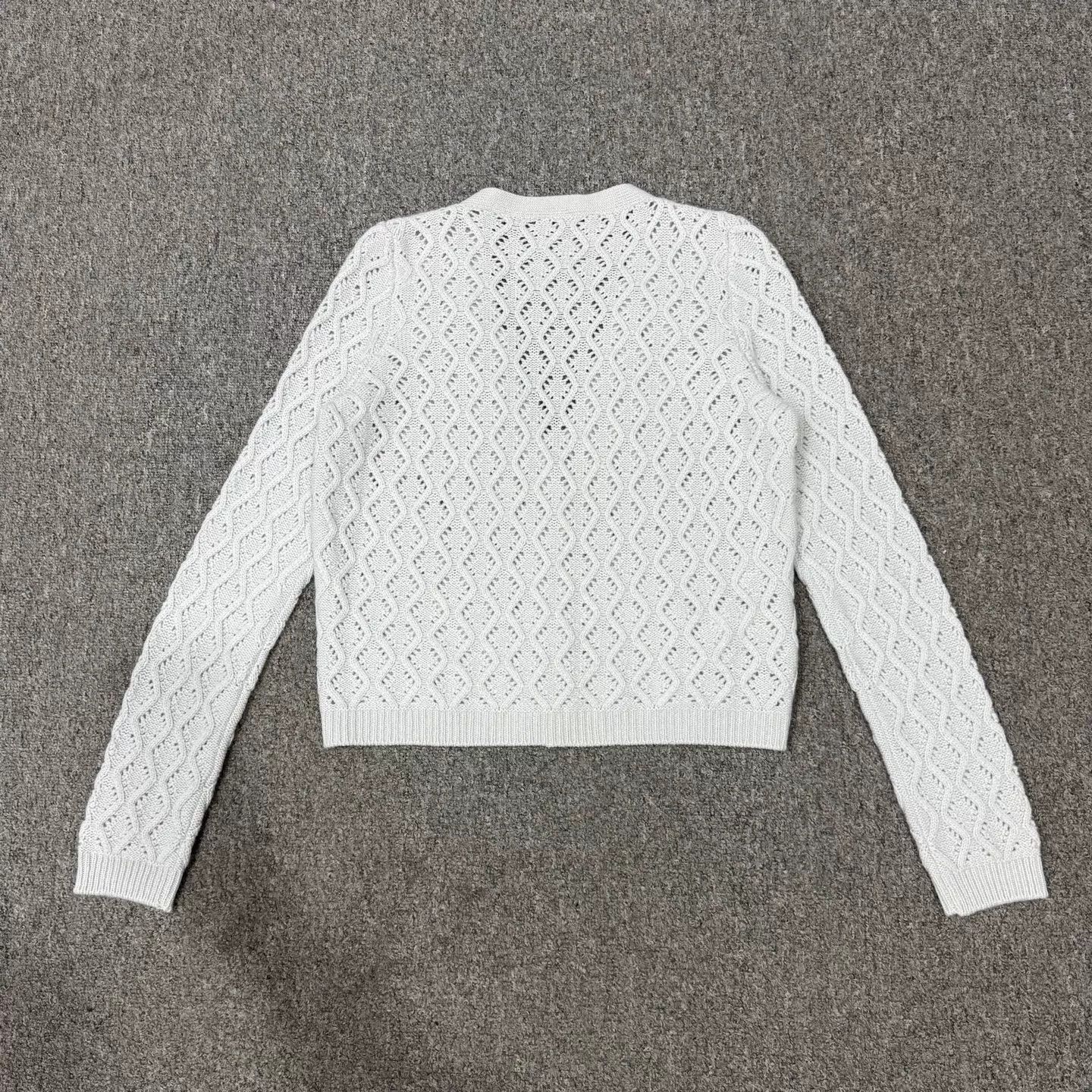 Miu Miu MIU MIU Haze Blue Crystal-Studded Wool Knit Cardigan 44 Size M / US 6-8 / IT 42-44 - 2 Thumbnail