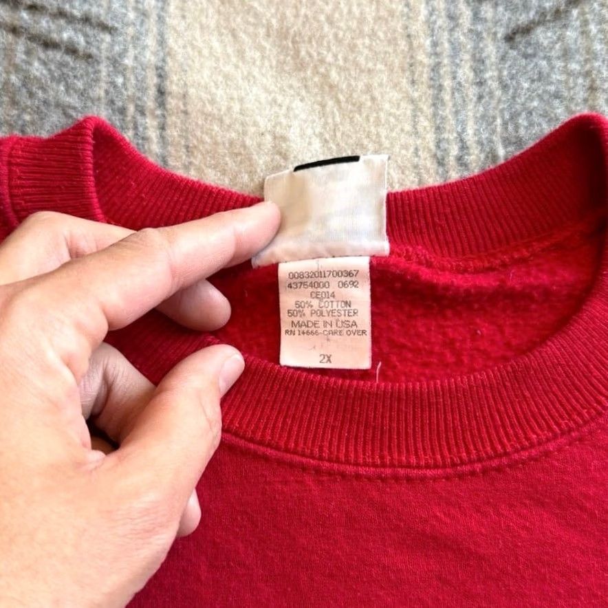 Lee VINTAGE 90s Die Fledermaus Opera Lenawee Sweatshirt XL USA Made Red Crewneck Mens Size US XL / EU 56 / 4 - 4 Thumbnail