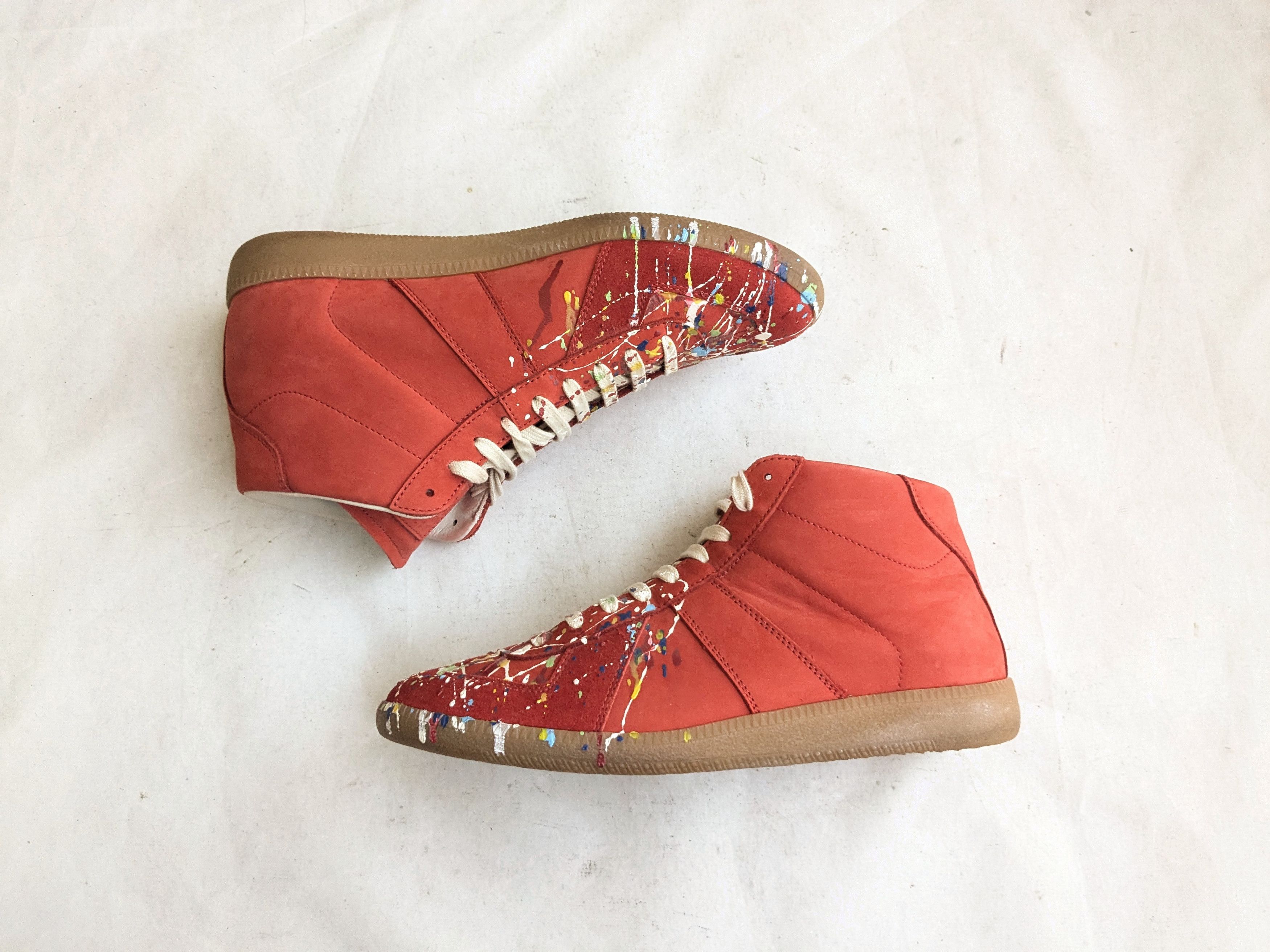 Maison Margiela Maison Margiela GAT Replica Red Paint Splatter 9 42 Size US 9 / EU 42 - 1 Thumbnail