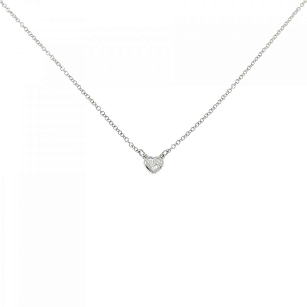 Tiffany & Co. Tiffany By the Yard Heart Platinum950 Diamond Necklace Metal Necklace DUTY FREE for USA