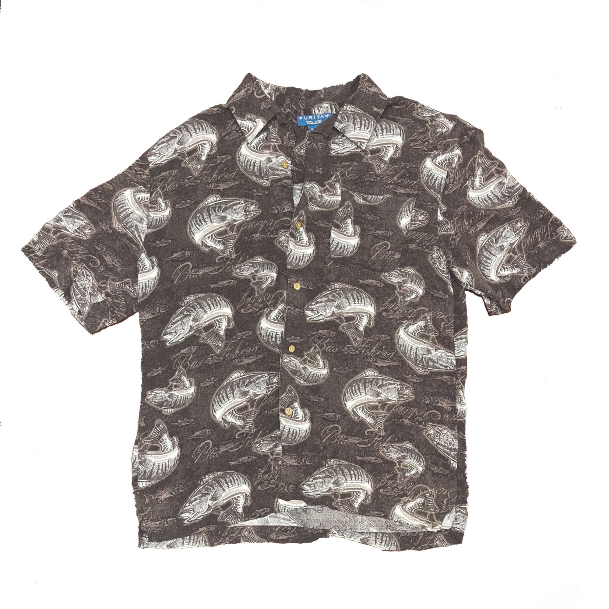 Puritan Vintage Puritan Fish Rayon Hawaiian Shirt Size US M / EU 48-50 / 2 - 1 Thumbnail