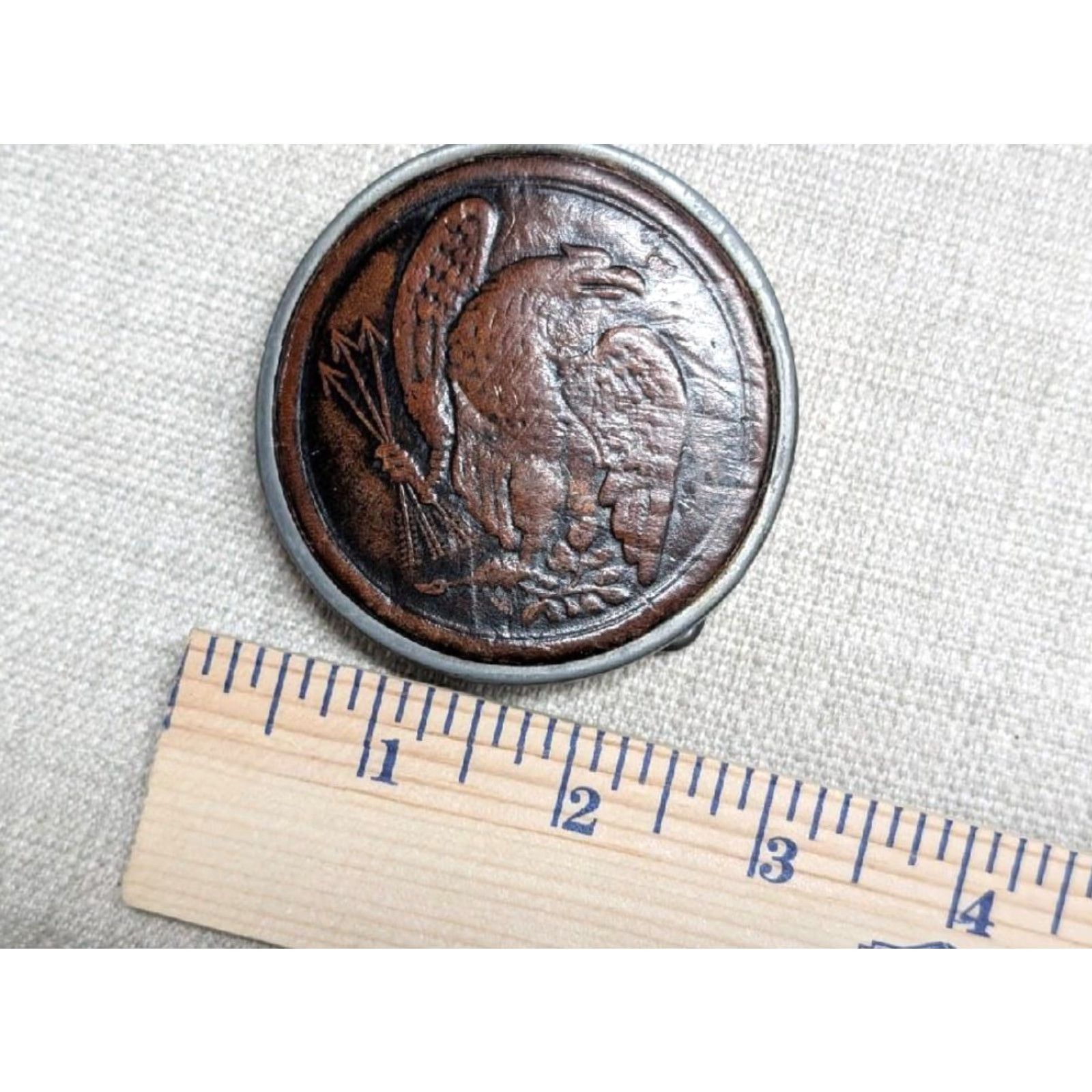 Vintage VINTAGE AMERICA belt buckle EAGLE arrows TOOLED leather WESTERN cowboy USA Buckle Size ONE SIZE - 6 Thumbnail