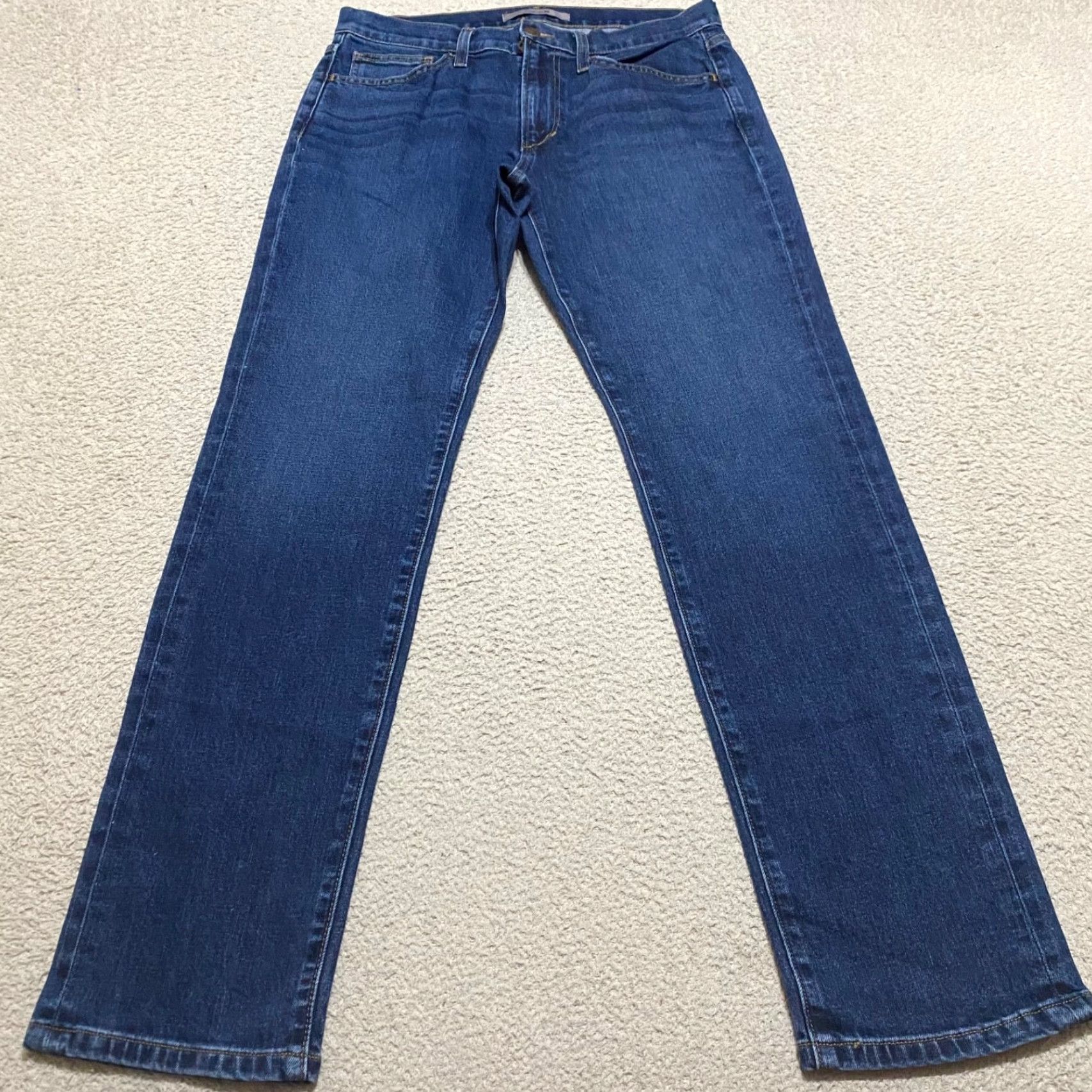 Vintage Joe's Jeans Brixton Straight Jeans Blue Denim Dark Wash Slim Mid Rise Men 31 Inseam 31 5-Pocket Cotton Blend Cotton Polyester China Mexico Vintage No Size US 31 - 2 Thumbnail