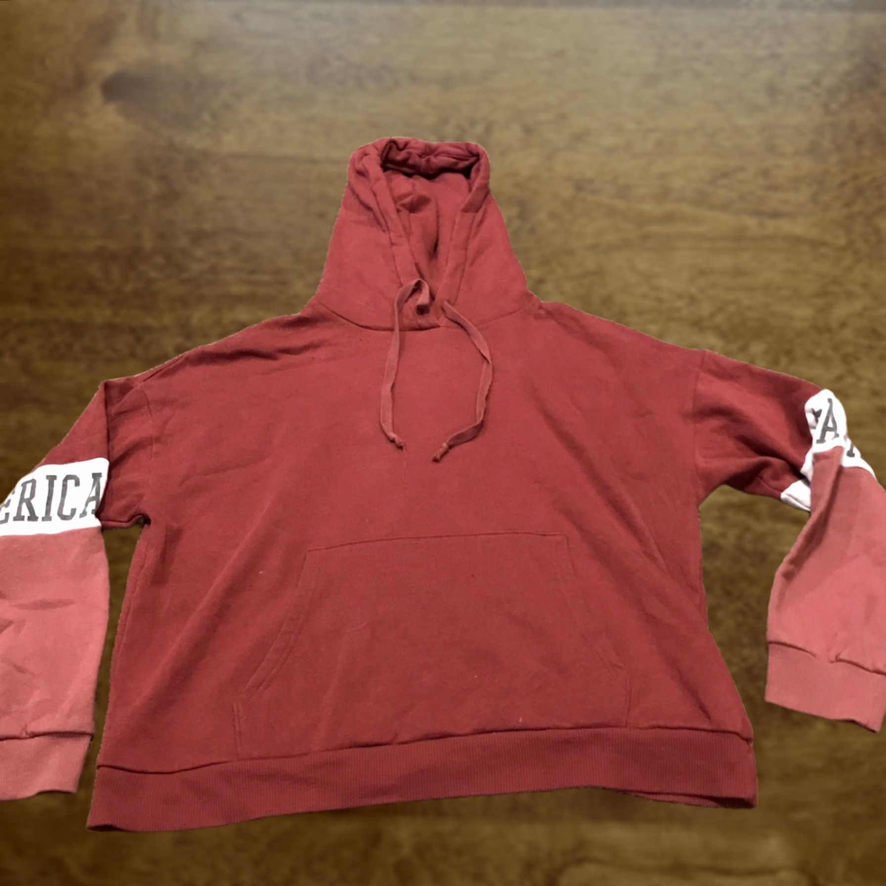 American Eagle Outfitters american eagle Outfitters Hoodie Pullover Women's M Red Cotton Blend Fleece Logo Hoodie All Seasons Vintage: No Size M / US 6-8 / IT 42-44 - 1 Thumbnail