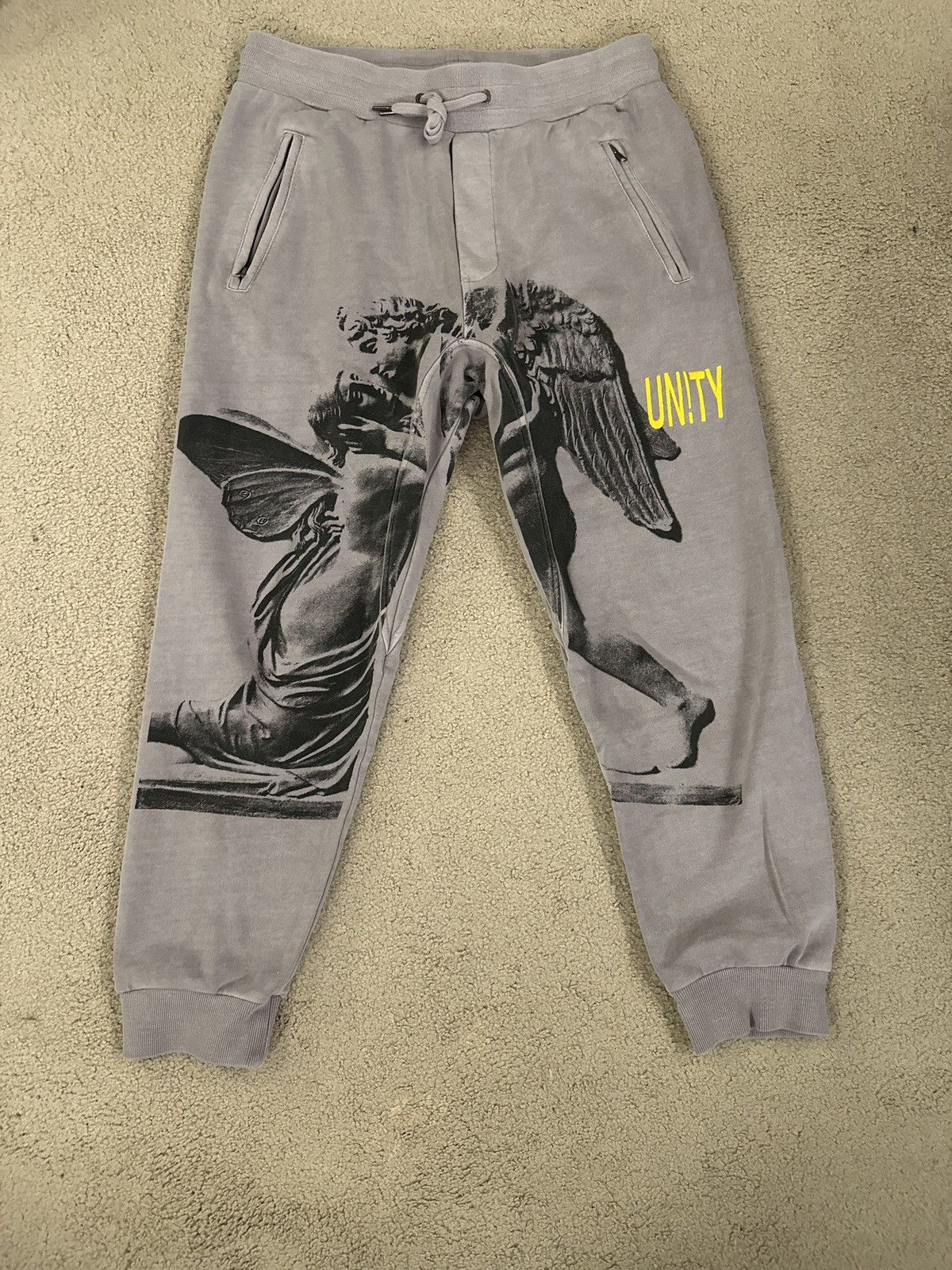 image of Ksubi Grey Lovesik Lounge Sweatpants - Size Large in Black/Gray, Men's